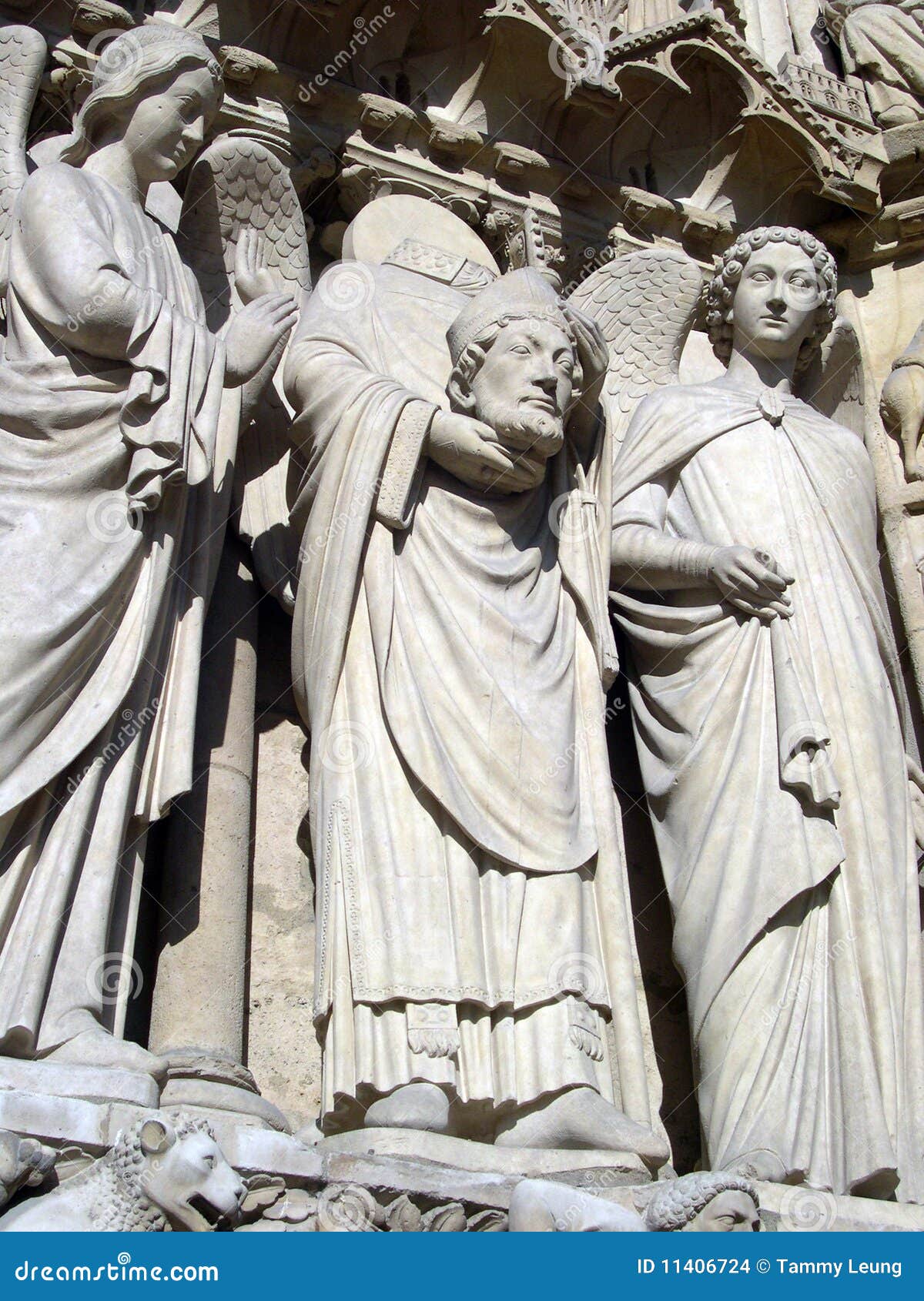 Notre Dame headless statue stock photo. Image of famous 11406724
