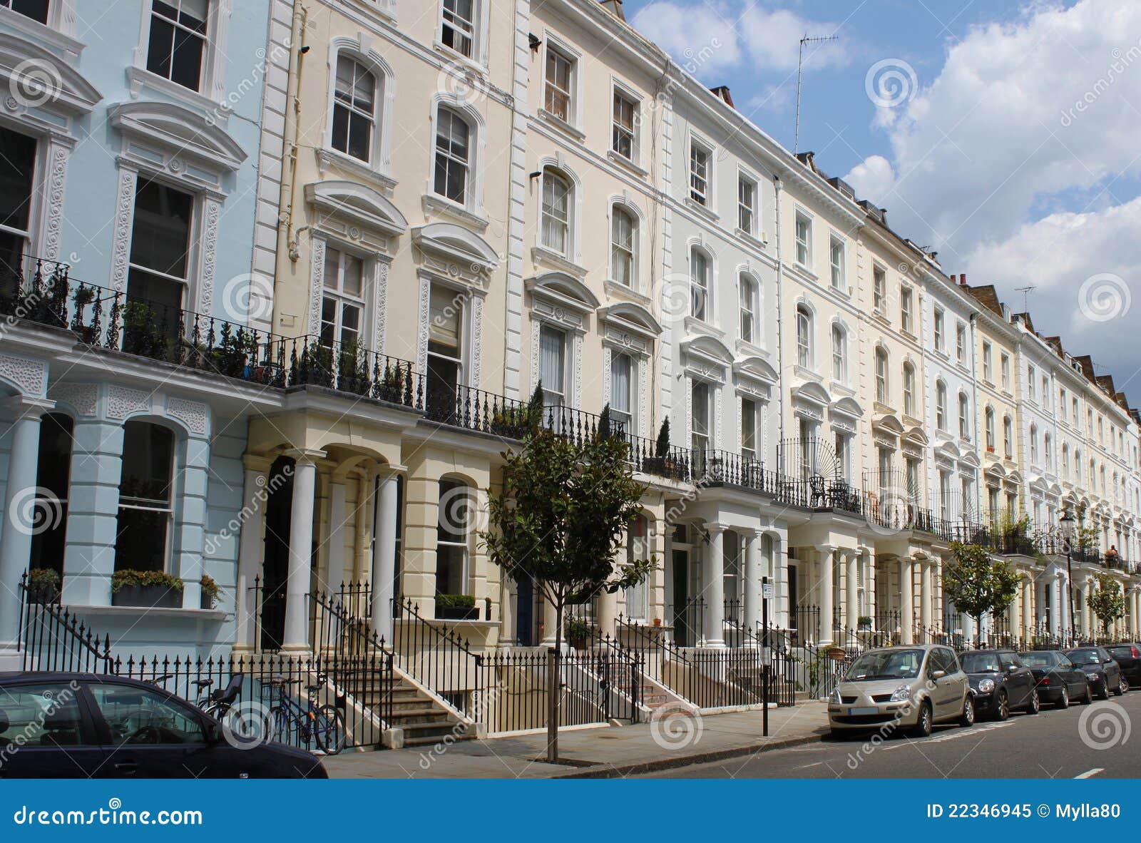 Notting hill houses stock image. Image of colors, blue 22346945