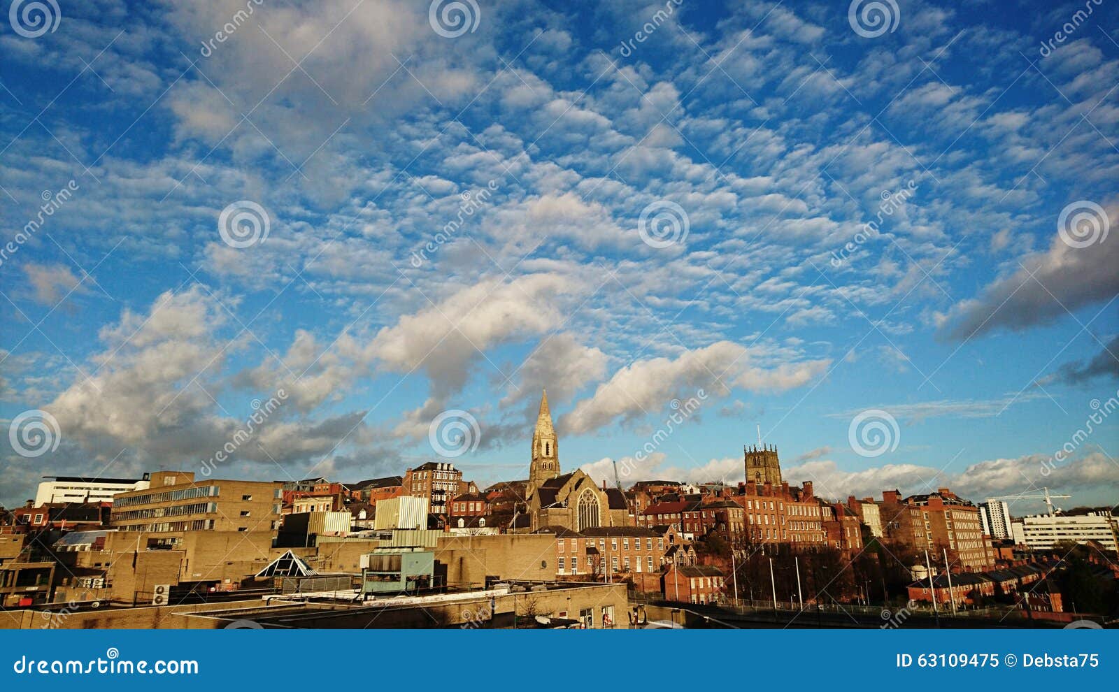 Nottingham rooftops stock image. Image of pitcher, centre 63109475
