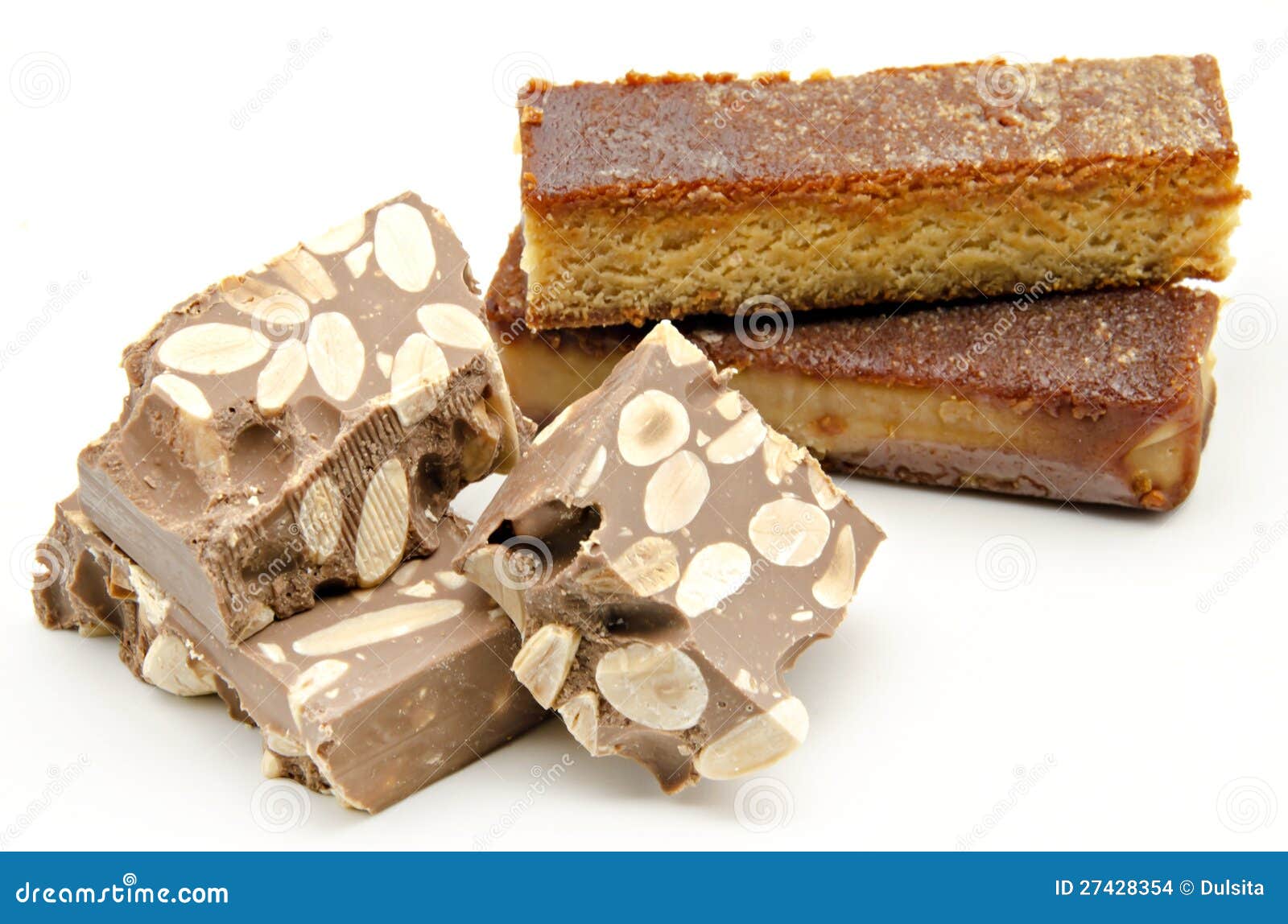 Nougat of almond stock photo. Image of confectionery 27428354