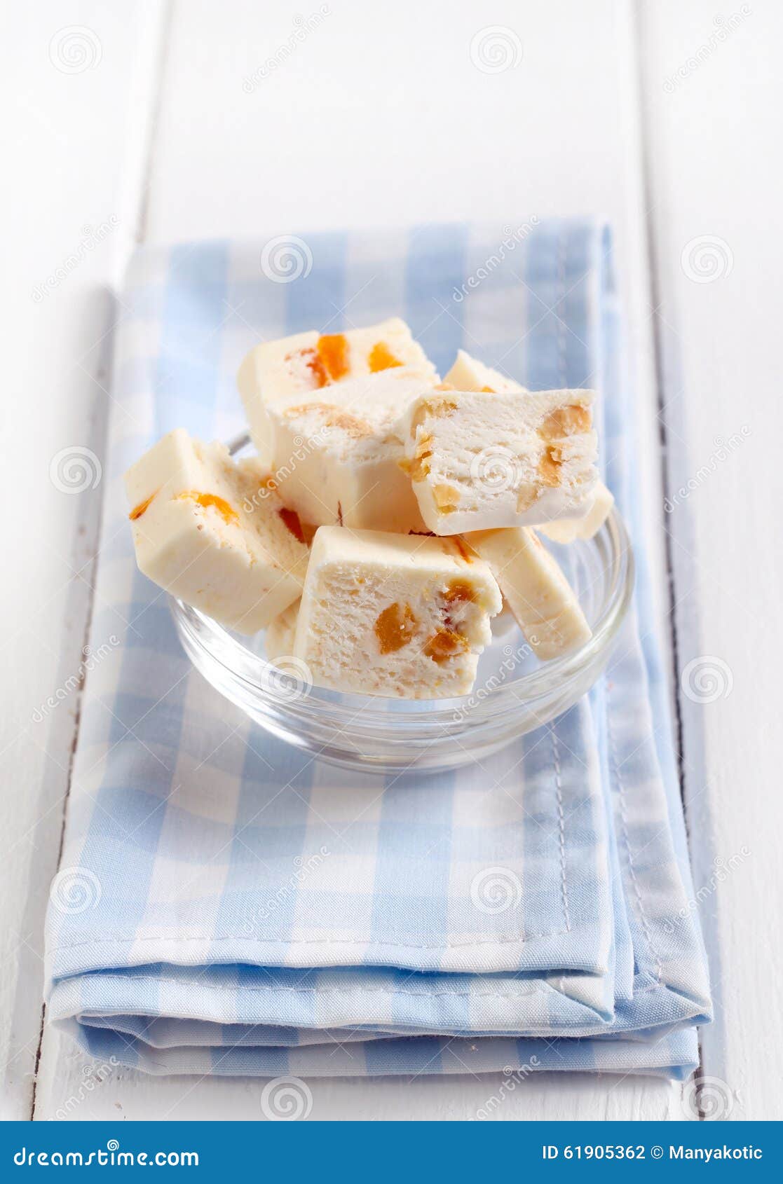Nougat with fruit and nuts stock photo. Image of treat 61905362