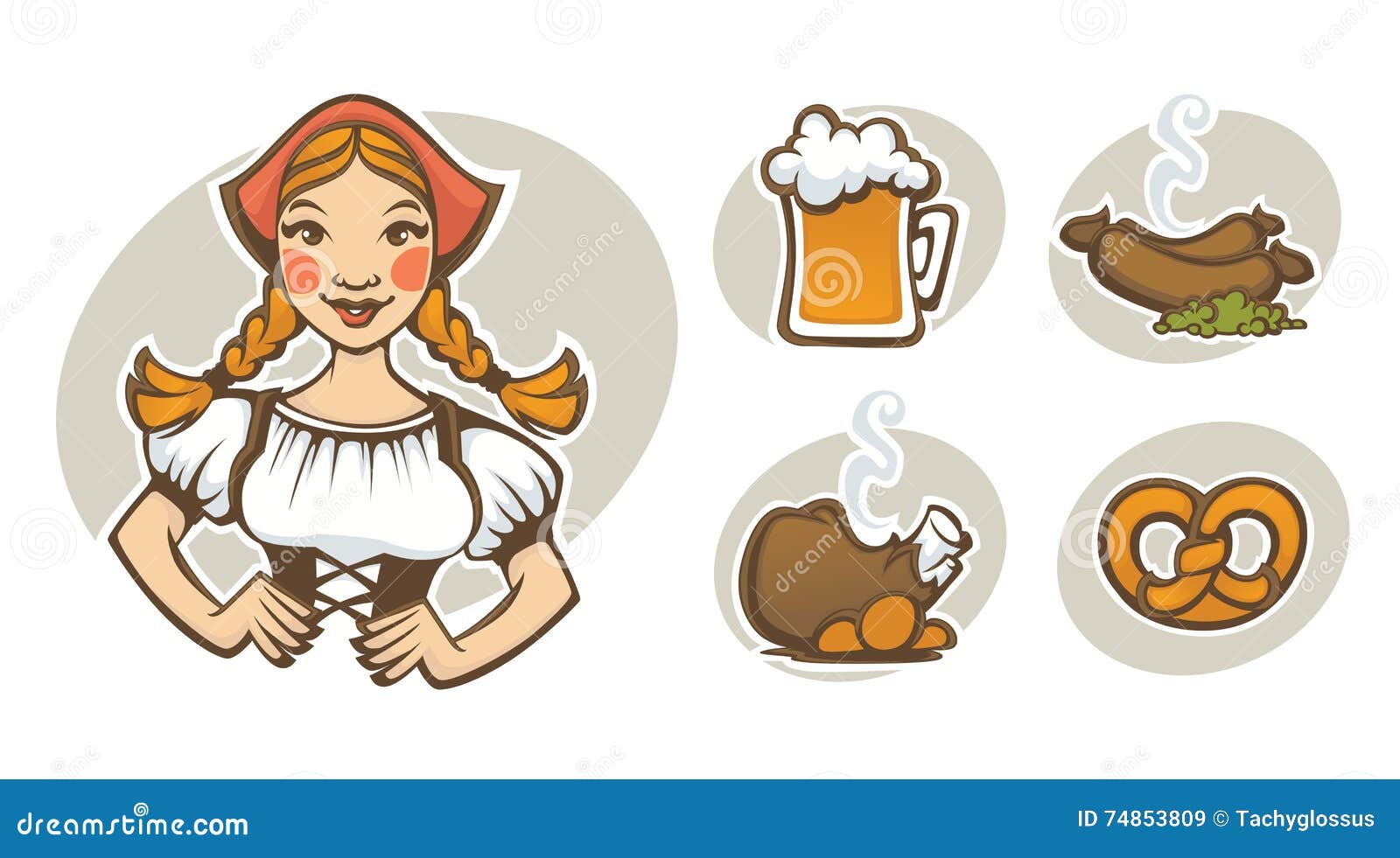 Nourriture allemande illustration de vecteur. Illustration du gens