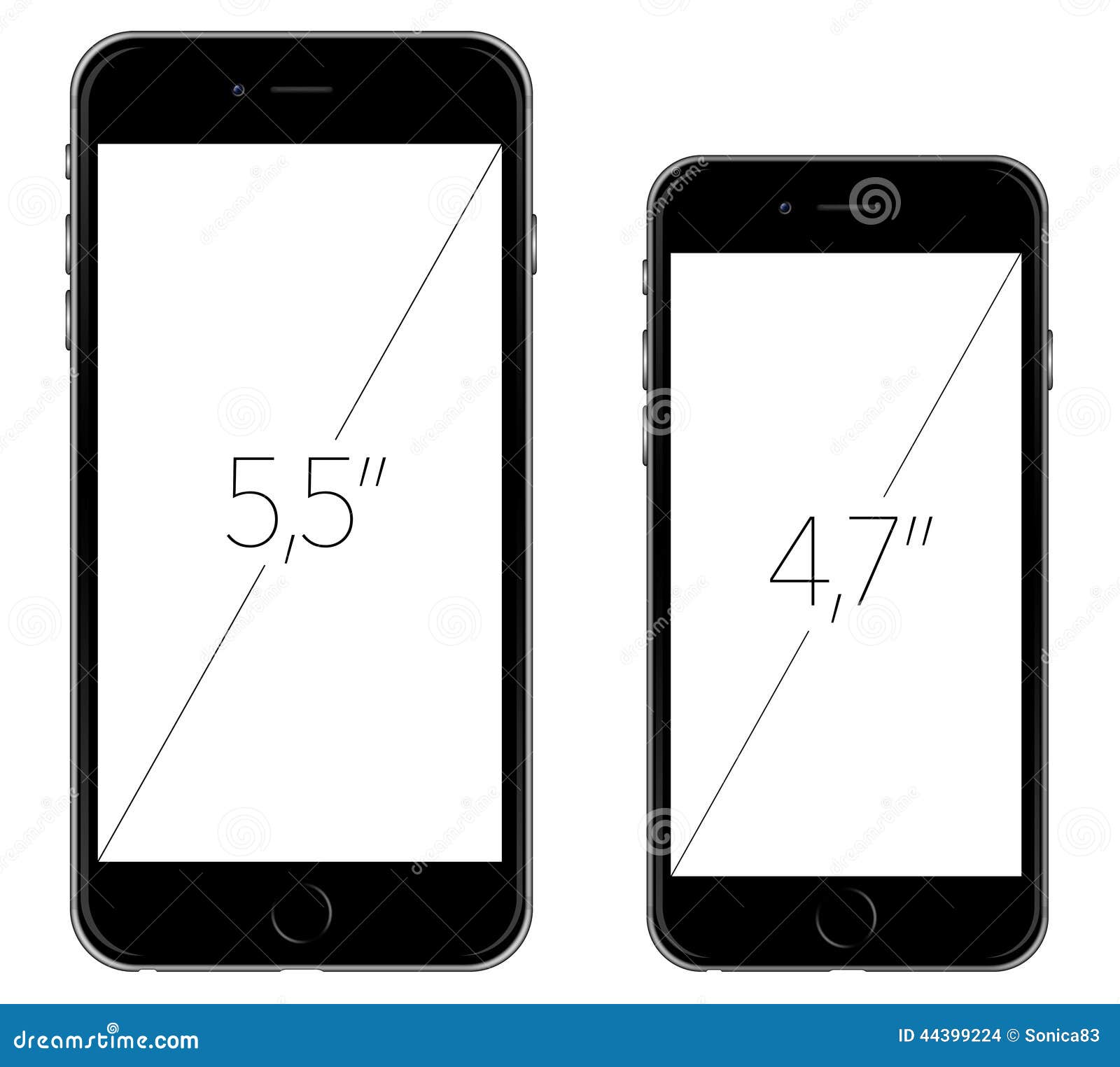 Nouvel Iphone 6 Dapple Et Iphone 6 Plus Image Stock