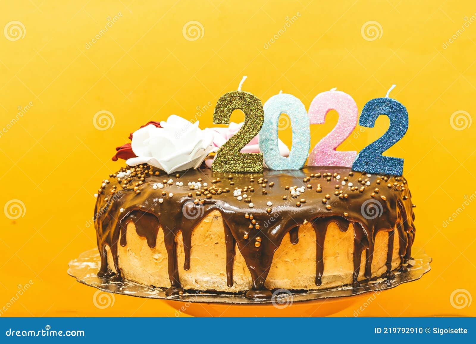 Gâteau Du Nouvel An Avec Décor Avec Numéro 2022