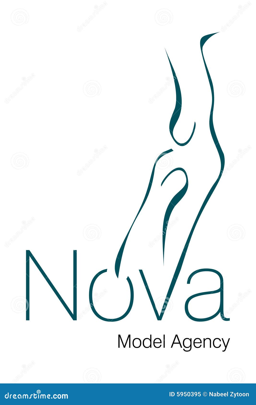 Nova Model Agency Logo stock vector. Illustration of establishment 5950395