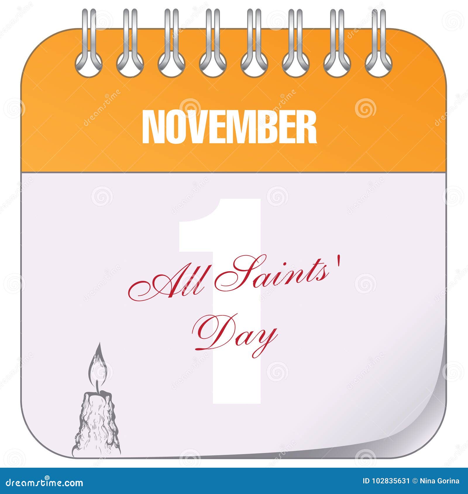 November 1 All Saints Day stock vector. Illustration of sign - 102835631