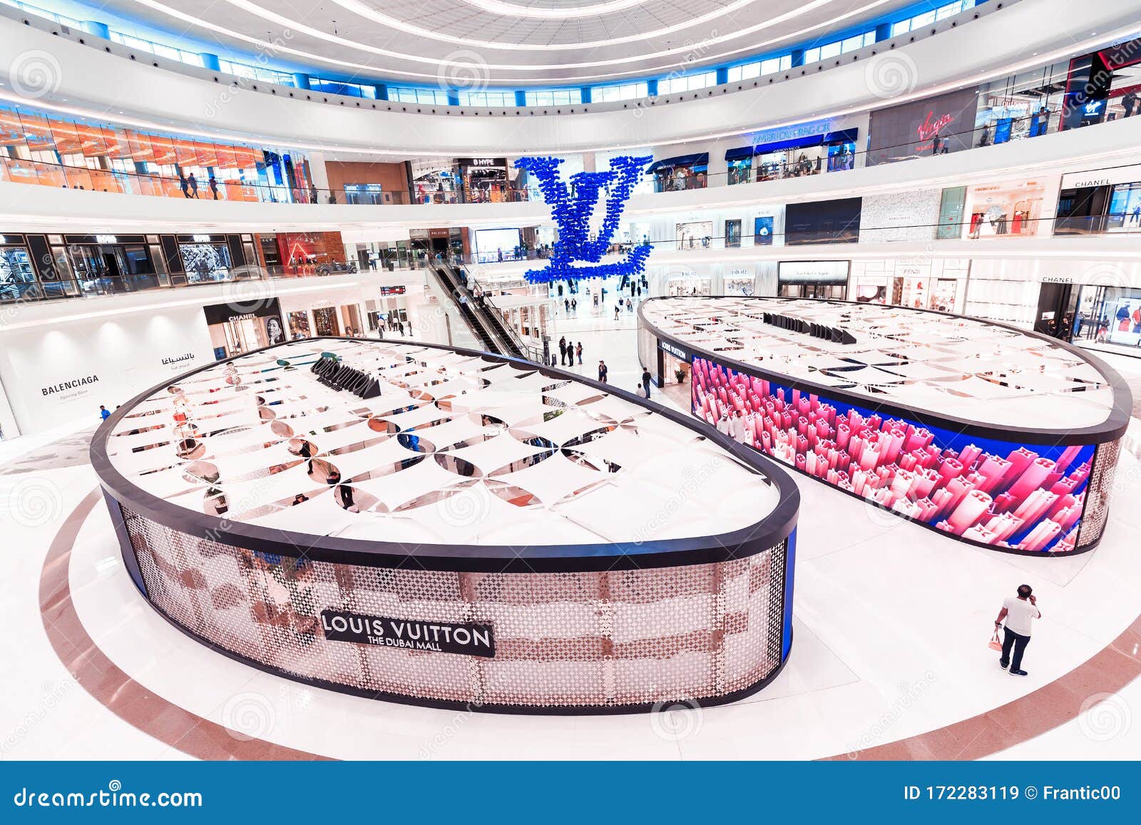 Louis Vuitton Store in Dubai Mall, Panoramic View Editorial Stock Image