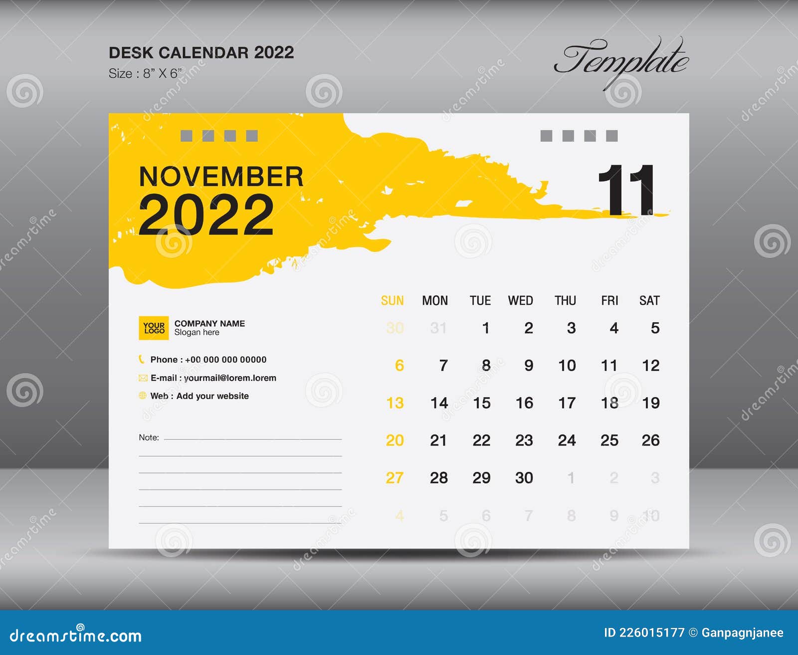 Desk Calender 2022 Design November Month Template Calendar 2022 Template Planner Simple Wall Calendar Design Calendar 2022 Stock Vector Illustration Of Date Cover 226015177