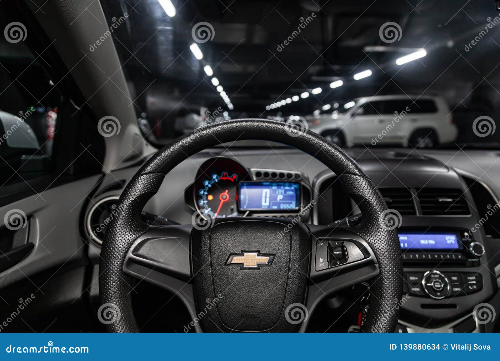 Novosibirsk Russia February 19 2019 Chevrolet Aveo