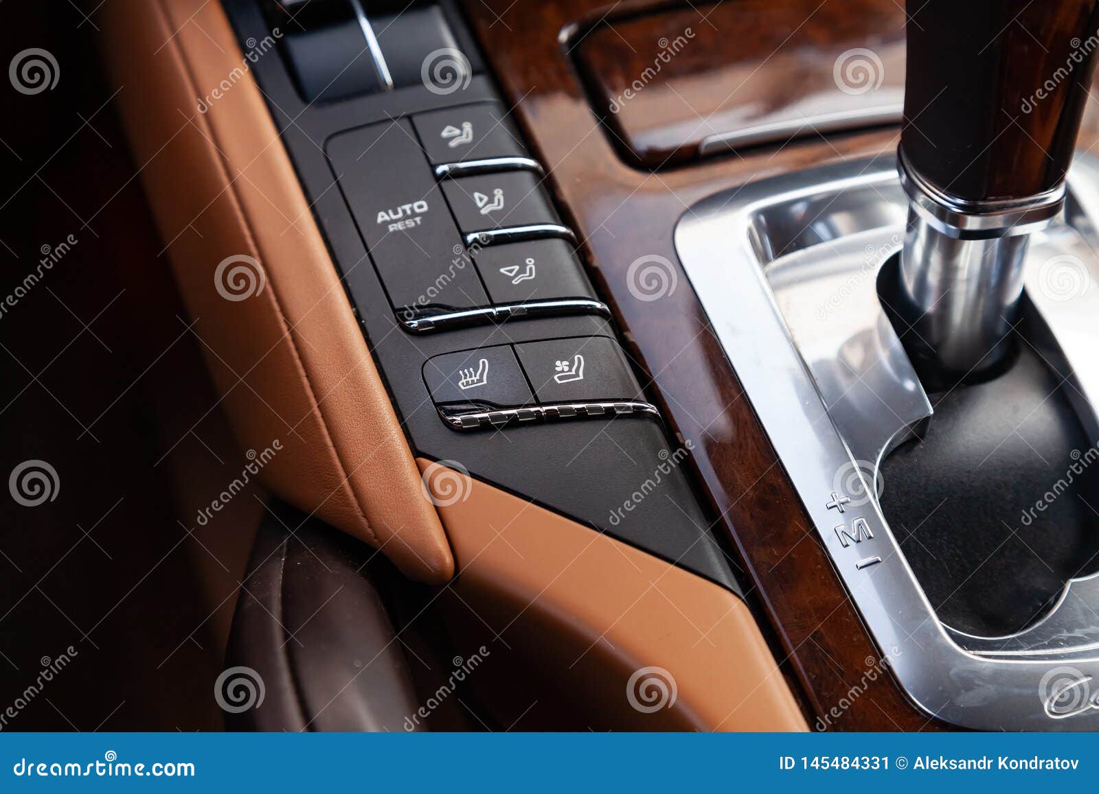 The Interior Of The Car With A View Of The Seat Heater And