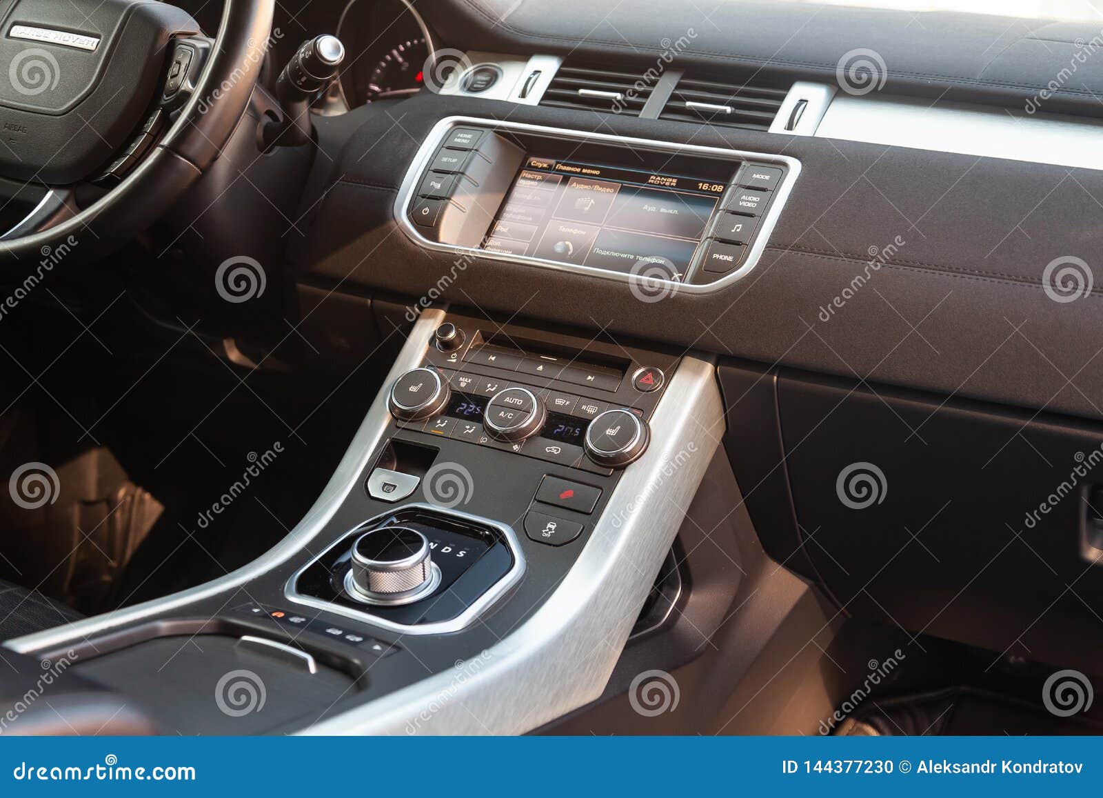 View To The Interior Of Land Rover Evoque With Dashboard