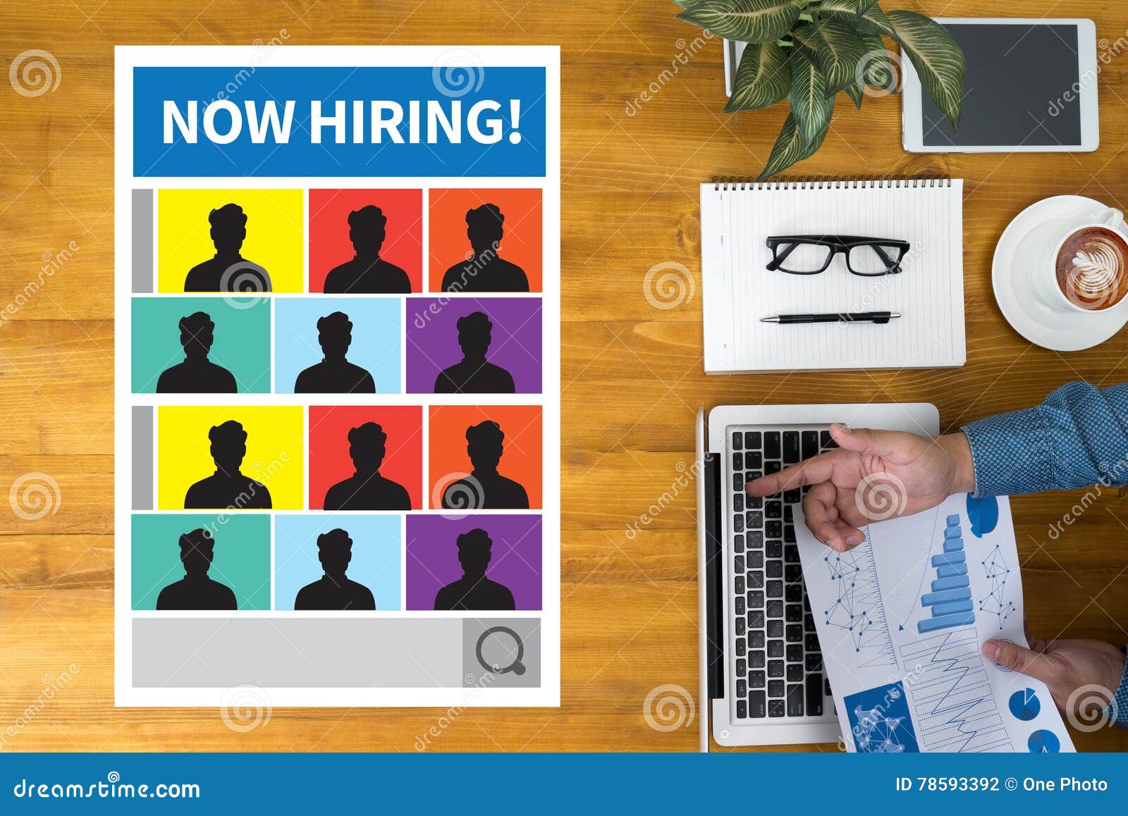 NOW HIRING! stock photo. Image of hiring, modern, message 78593392