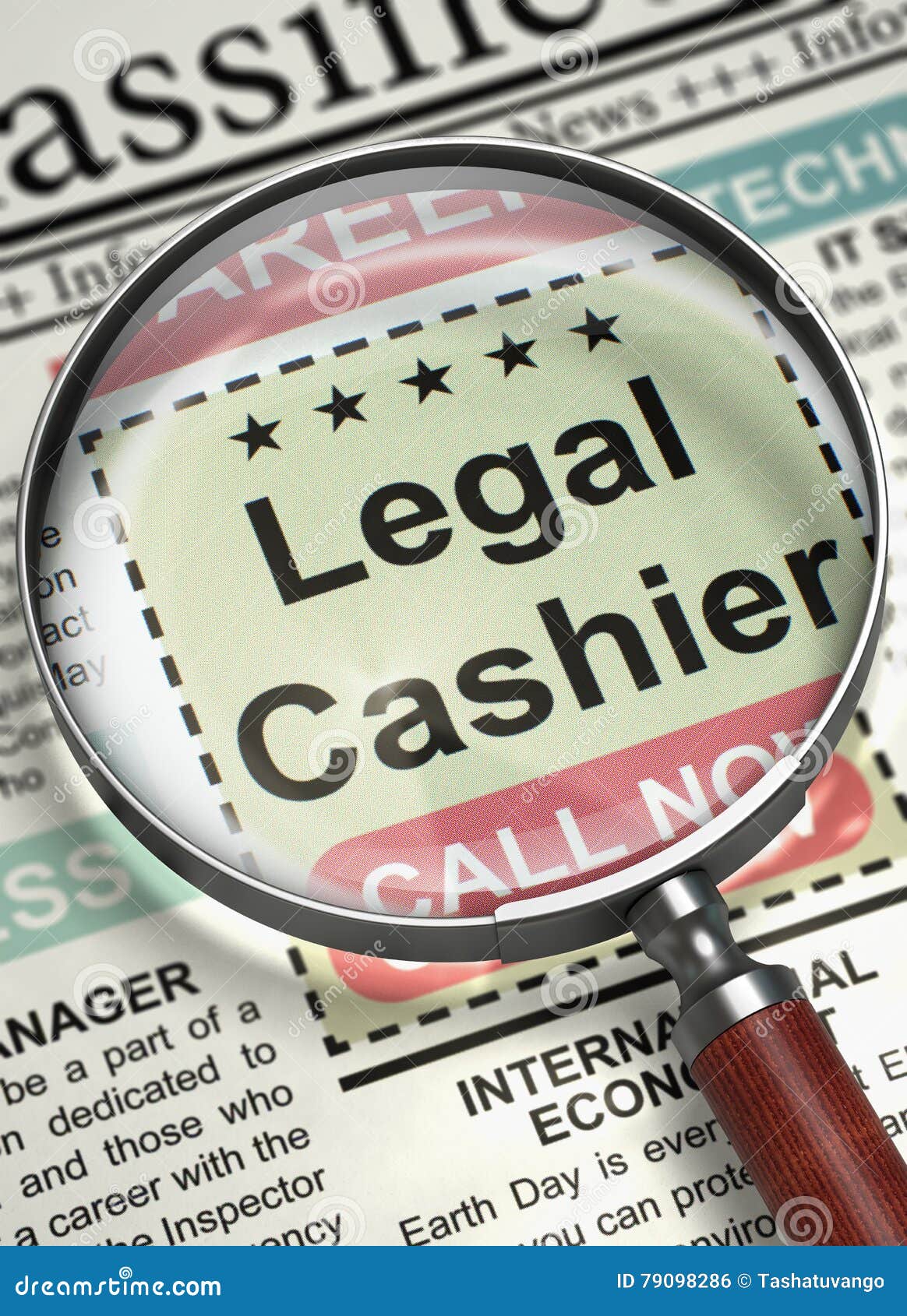 Now Hiring Legal Cashier. 3D. Royalty-Free Stock Image | 0 #79098286