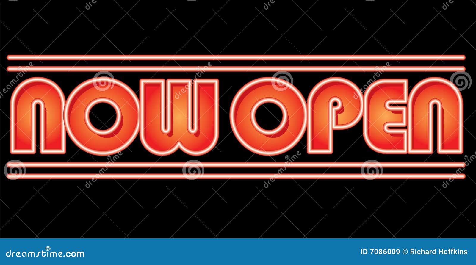 Now Open Neon Sign stock illustration. Illustration of invitation 7086009