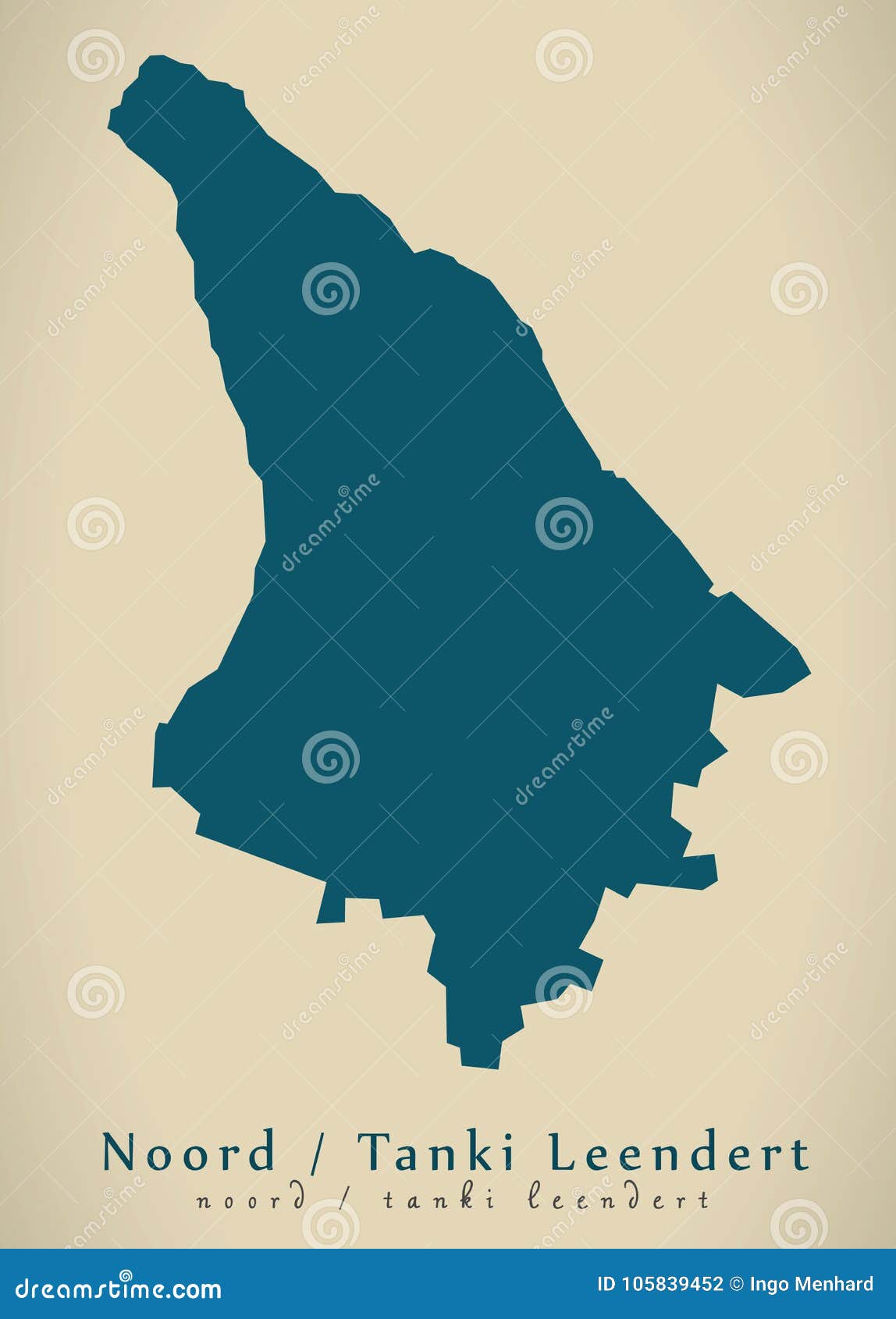 Nowożytna mapa Noord, Leendert AW -/