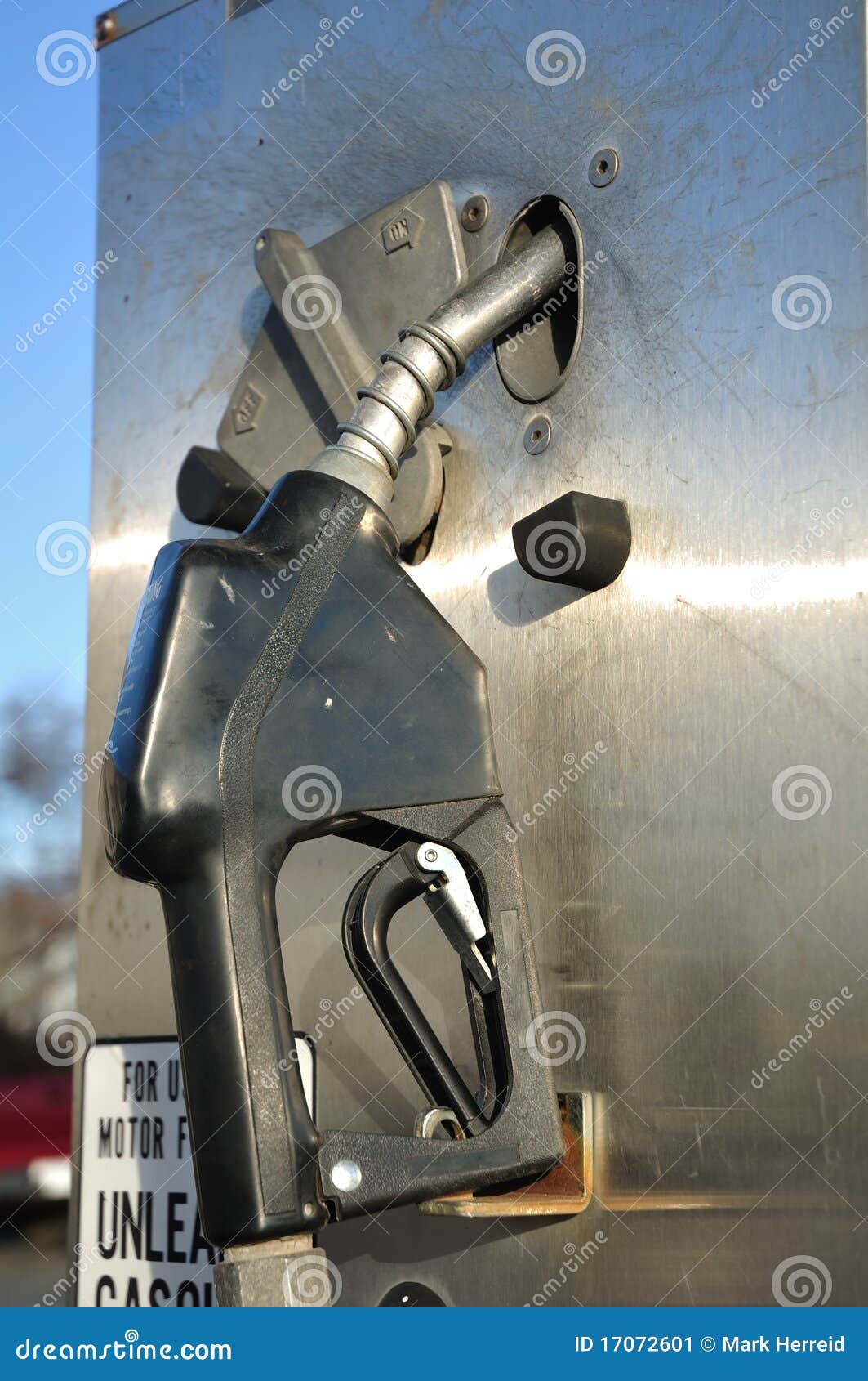 Nozzle on a Gas Pump stock image. Image of unleaded, petroleum 17072601