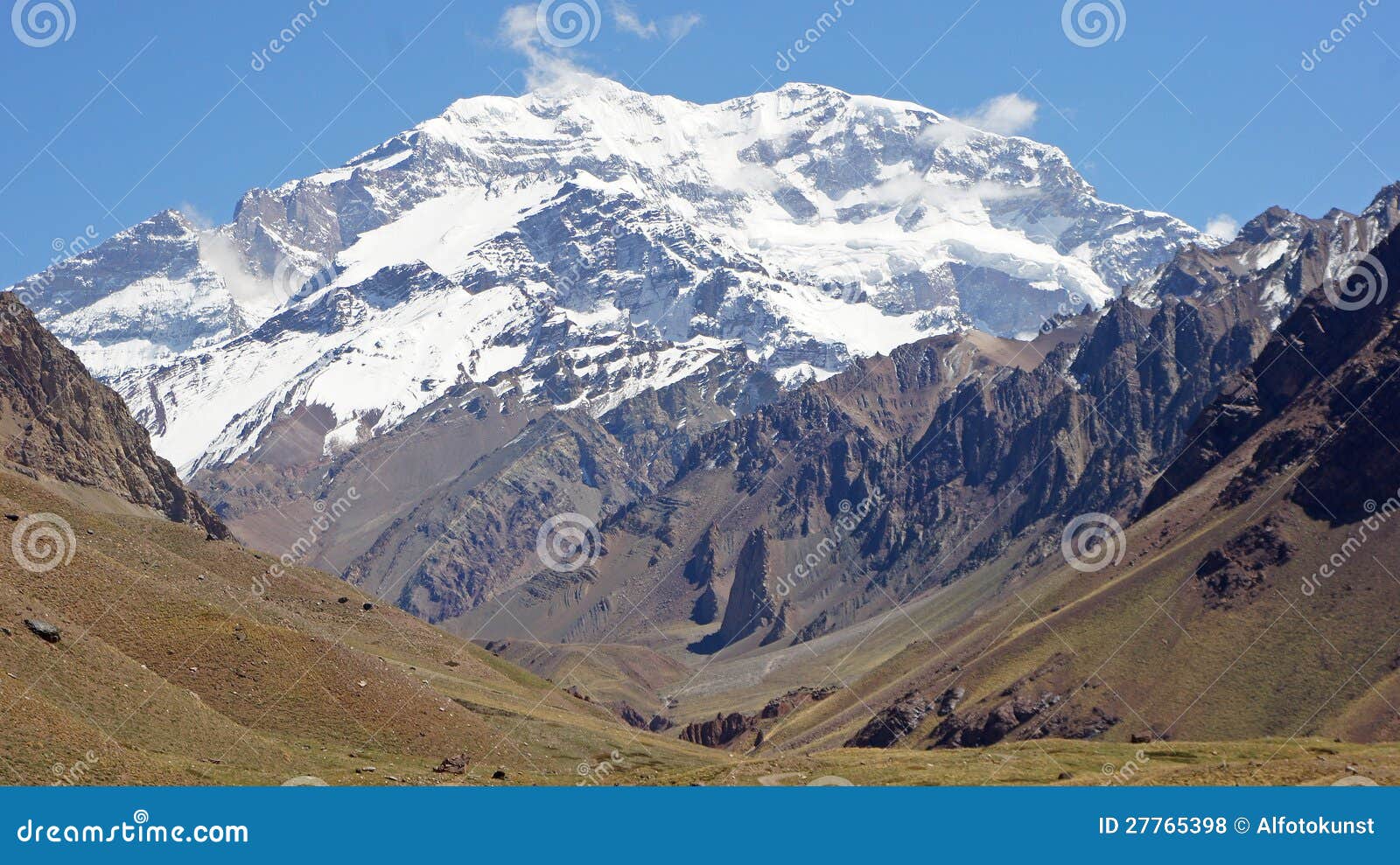 NP Aconcagua, Andes Mountains, Argentina Stock Photo Image of