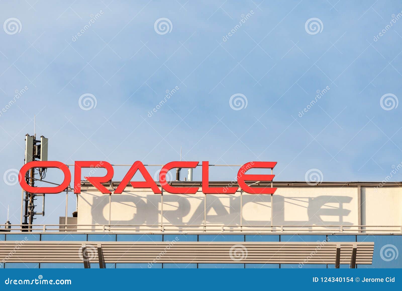 Oracle Logo on Their Main Offices for Belgrade, Serbia. Oracle is an ...