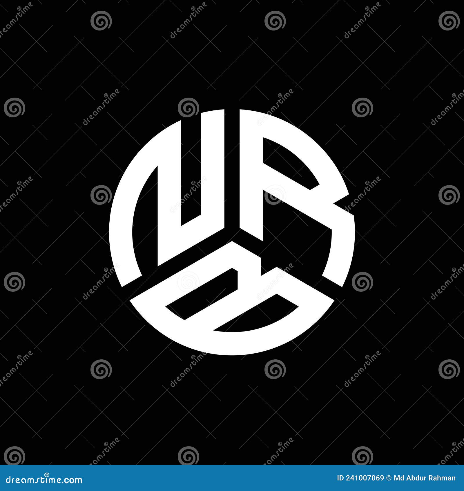 nrb letter logo  on black background. nrb creative initials letter logo concept. nrb letter 