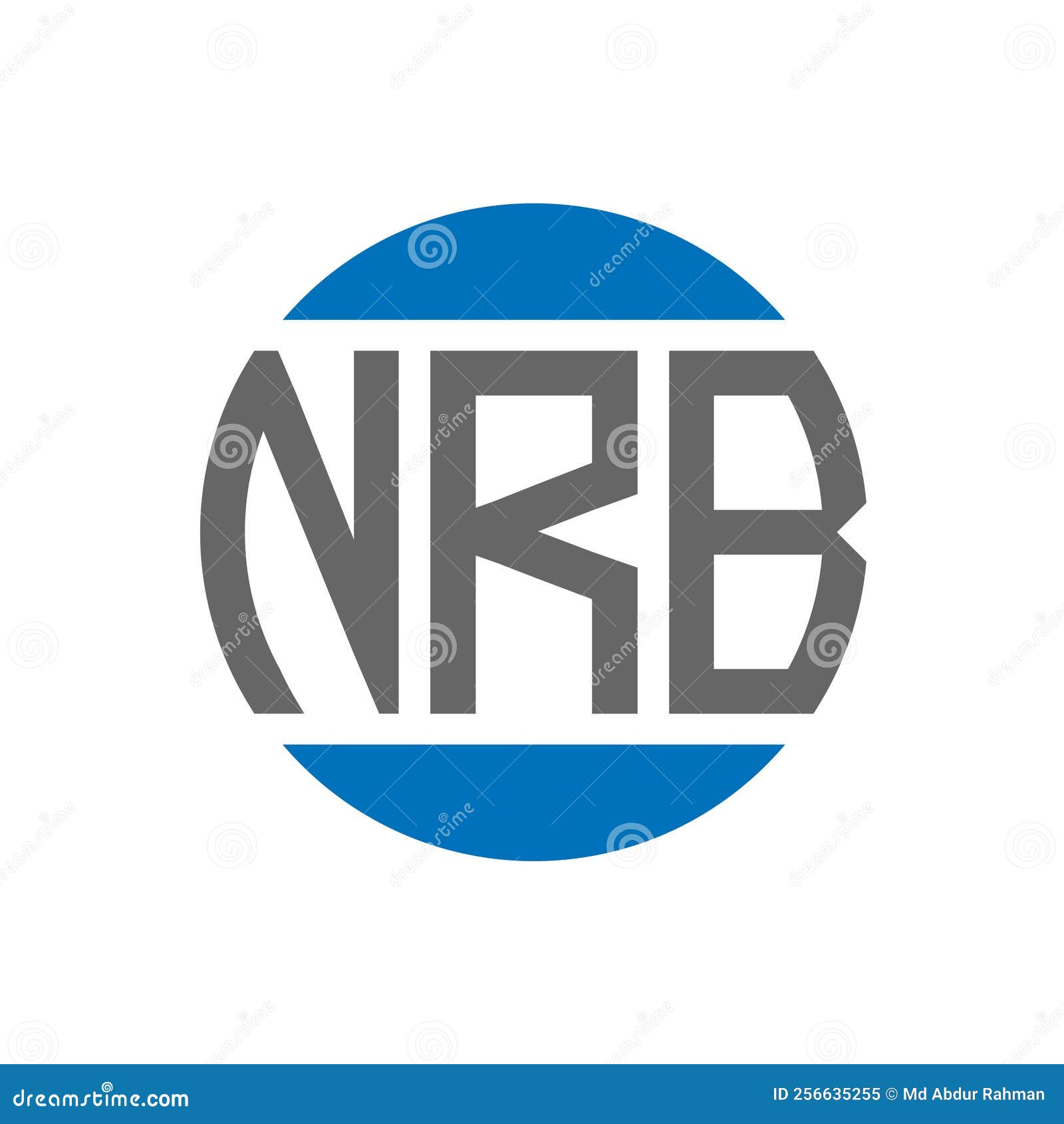 nrb letter logo  on white background. nrb creative initials circle logo concept. nrb letter 