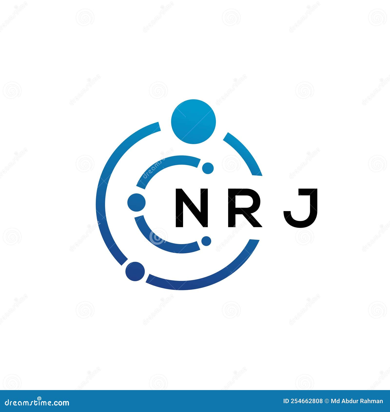 nrj letter technology logo  on white background. nrj creative initials letter it logo concept. nrj letter 