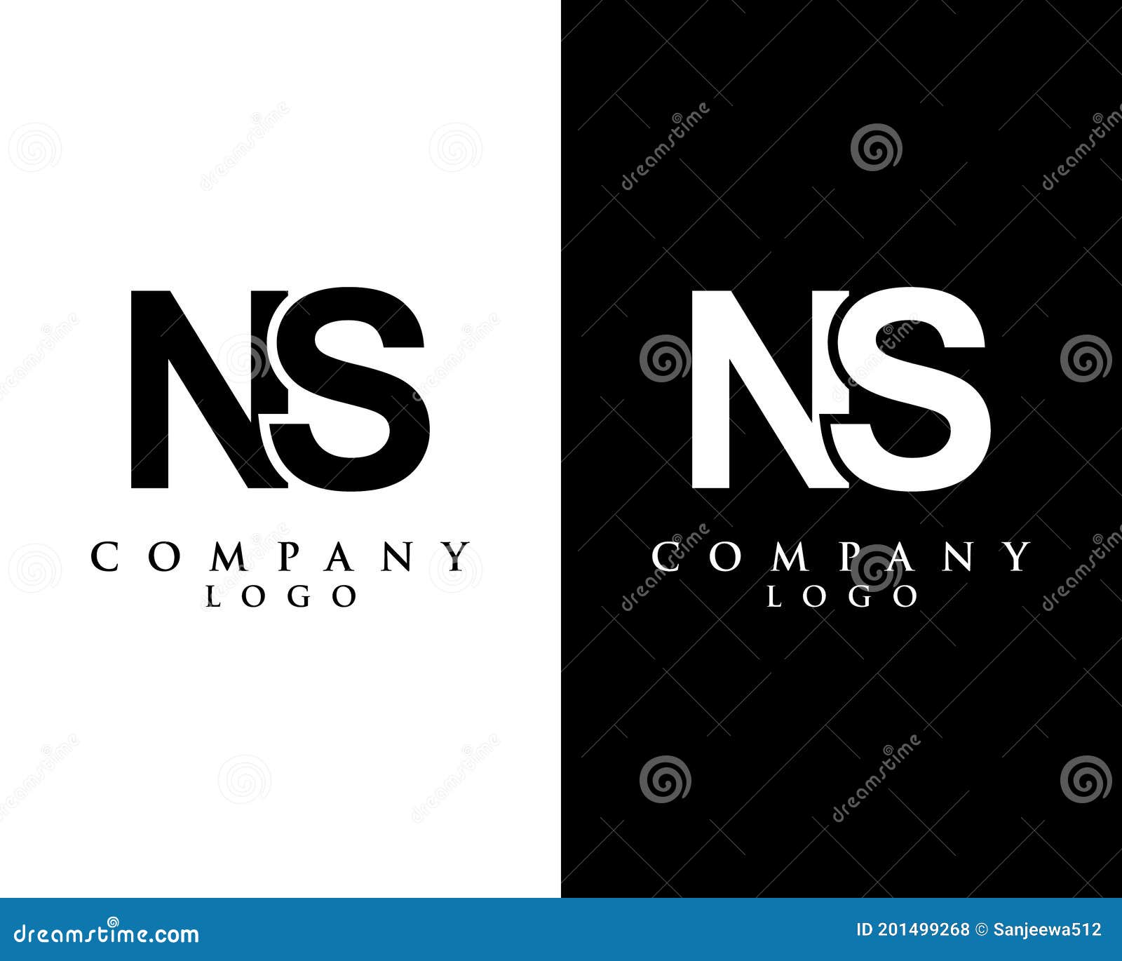 ns, sn initial letter logotype company logo modern  