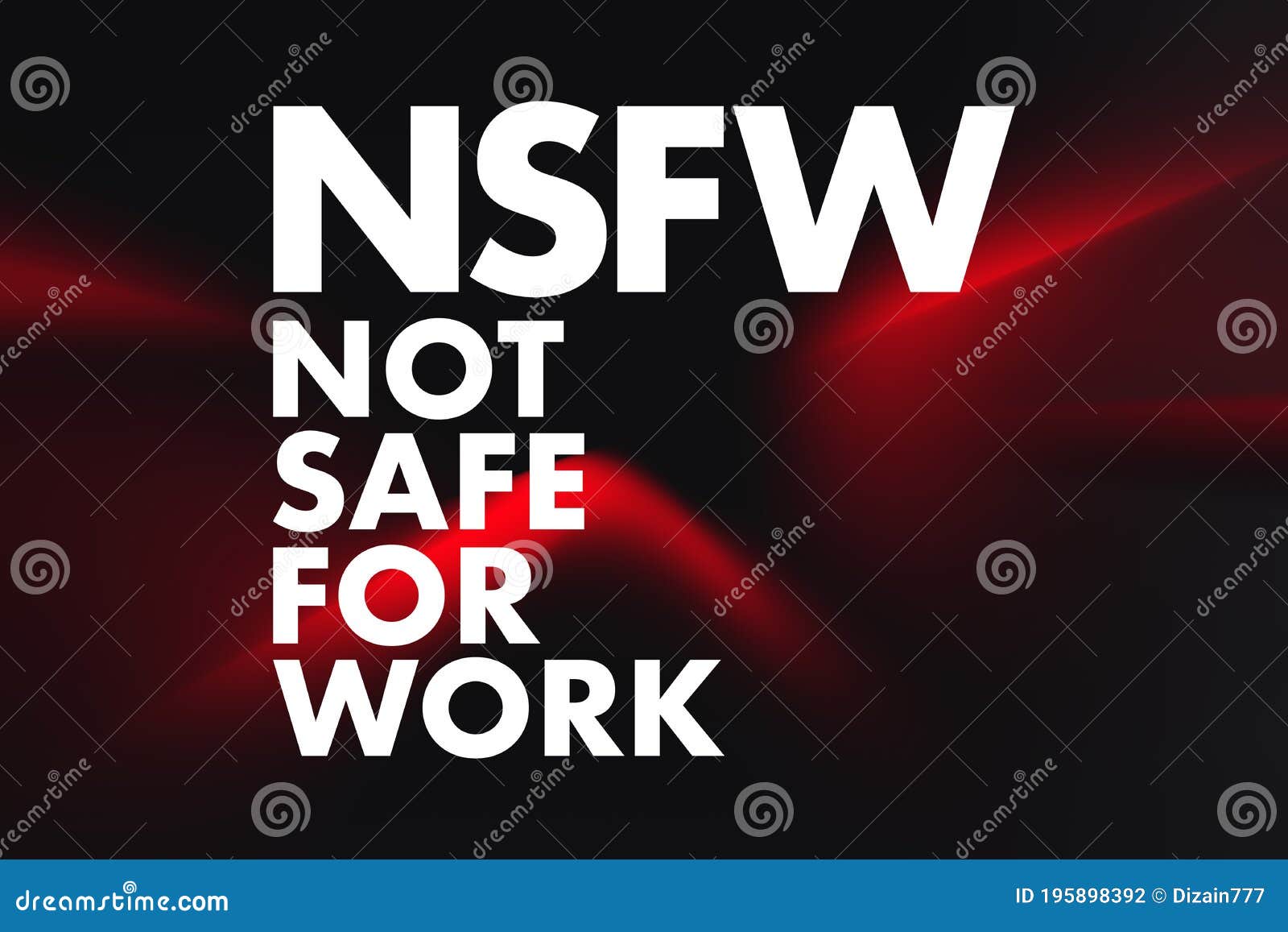 Not Safe For Work Chapter 1 NSFW - Not Safe for Work Acronym, Business Concept Background Stock