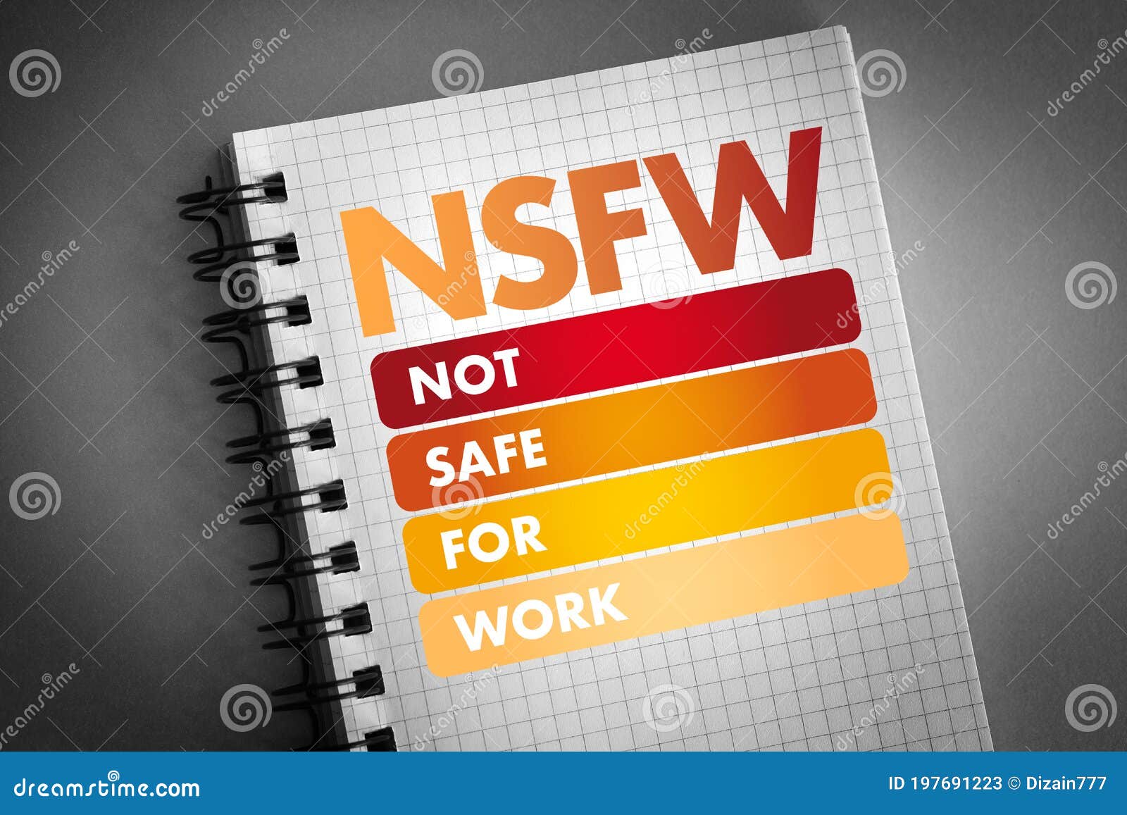 Nfsw is Internet Slang for Not Safe for Work Stock Image - Image of  copyspace, nsfw: 124193875