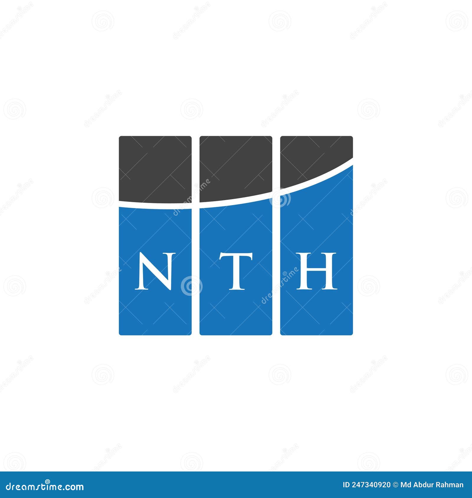 nth letter logo  on white background. nth creative initials letter logo concept. nth letter 