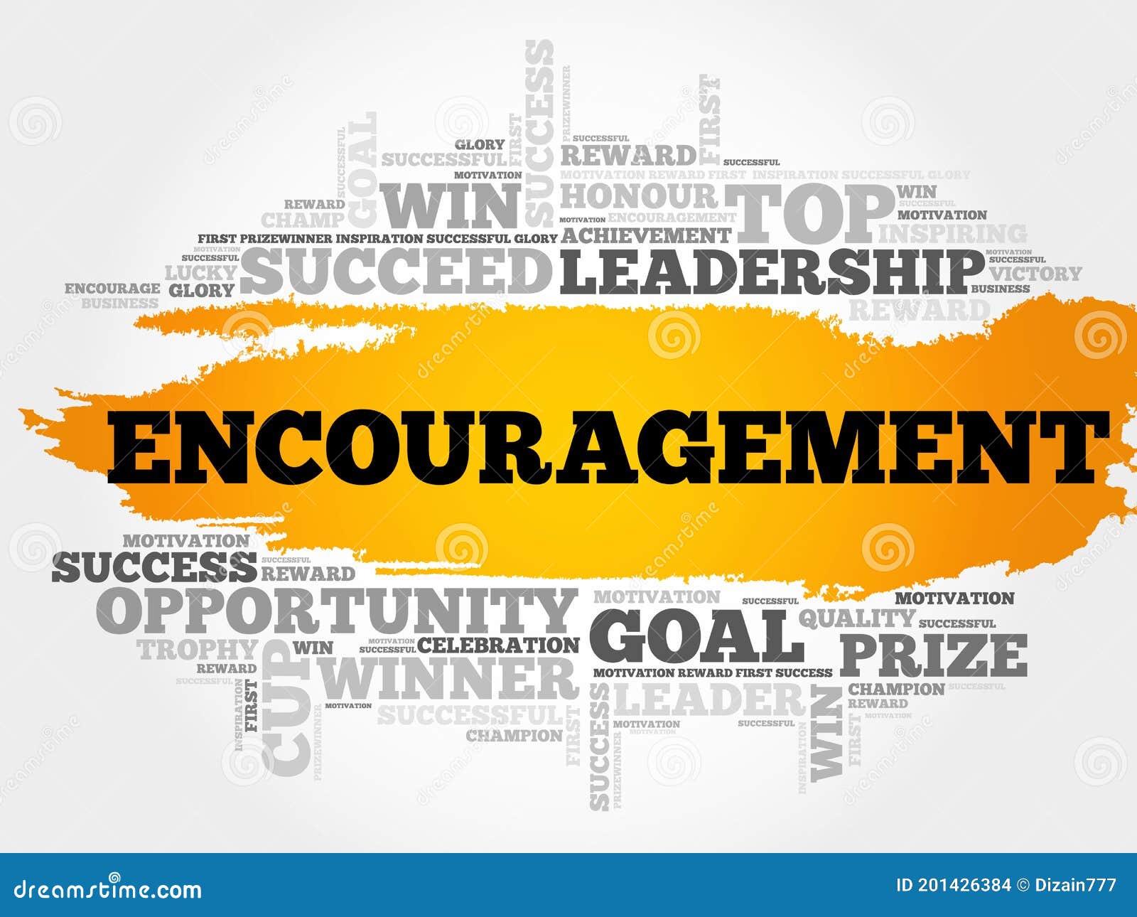 Nuage De Mots D Encouragement Illustration Stock Illustration Du Encouragement Commettez