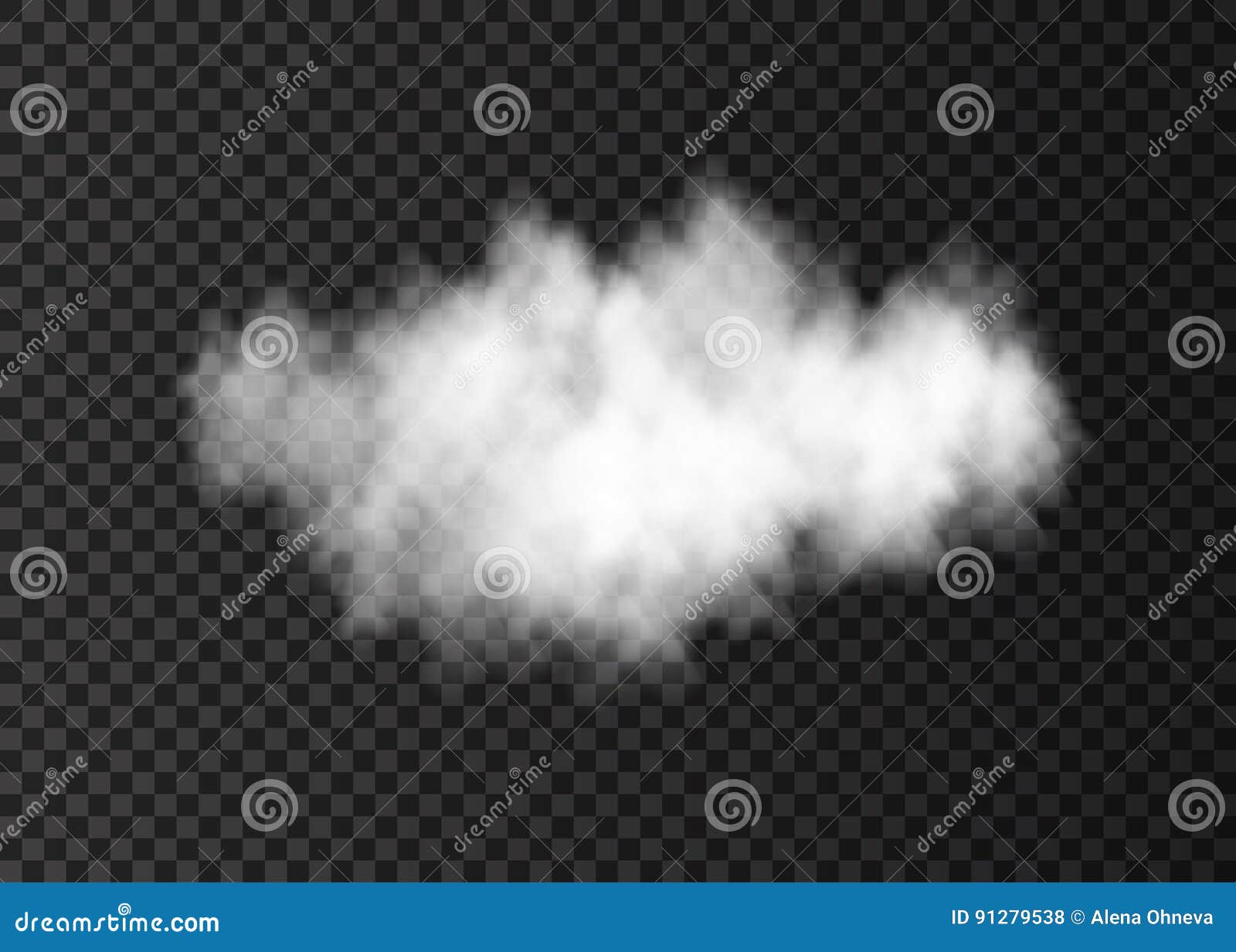 Nube de humo transparente blanca en fondo oscuro Efecto especial de la explosión del vapor Polvo del vector, niebla del fuego o textura realista de la niebla