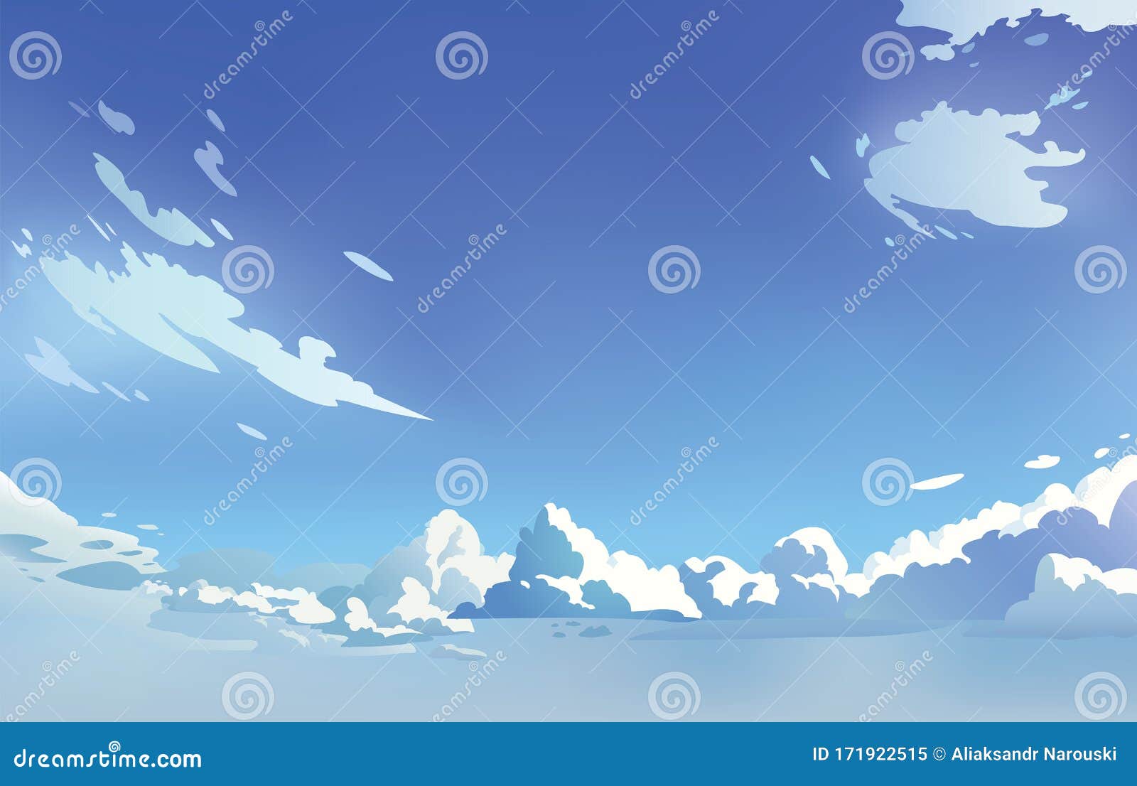 Nubes De Cielo En El Paisaje Invernal Vectorial Día Soleado Estilo De Anime  Ilustración del Vector - Ilustración de hermoso, belleza: 171922515