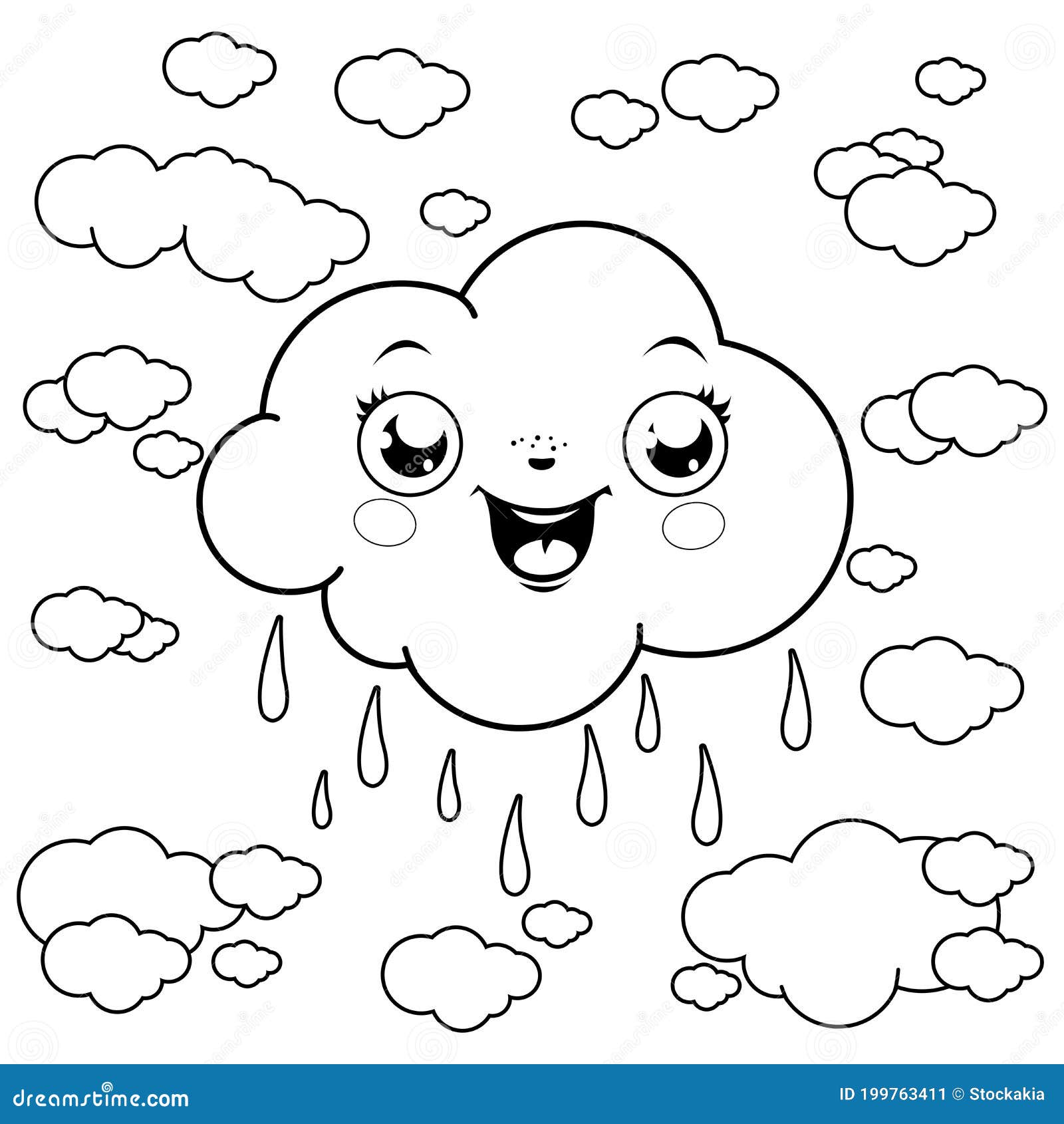 Nubes De Dibujos Animados Lloviendo Página De Color Blanco Y Negro Del Vector Ilustración del Vector - Ilustración de cielo, cubo: 199763411 Nubes De Dibujos Animados Lloviendo Página De Color Blanco Y Negro Del Vector Ilustración del Vector - Ilustración de cielo, cubo: 199763411