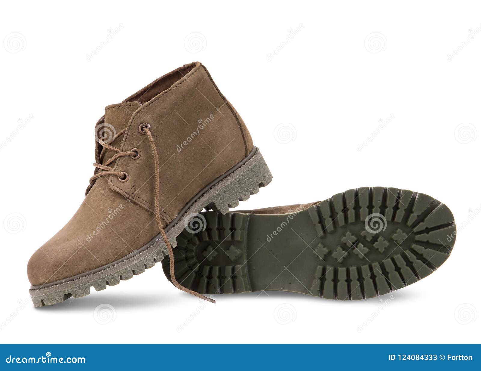 Nubuck Boots on the Tractor Sole Stock Image - Image of hiking, rubber ...