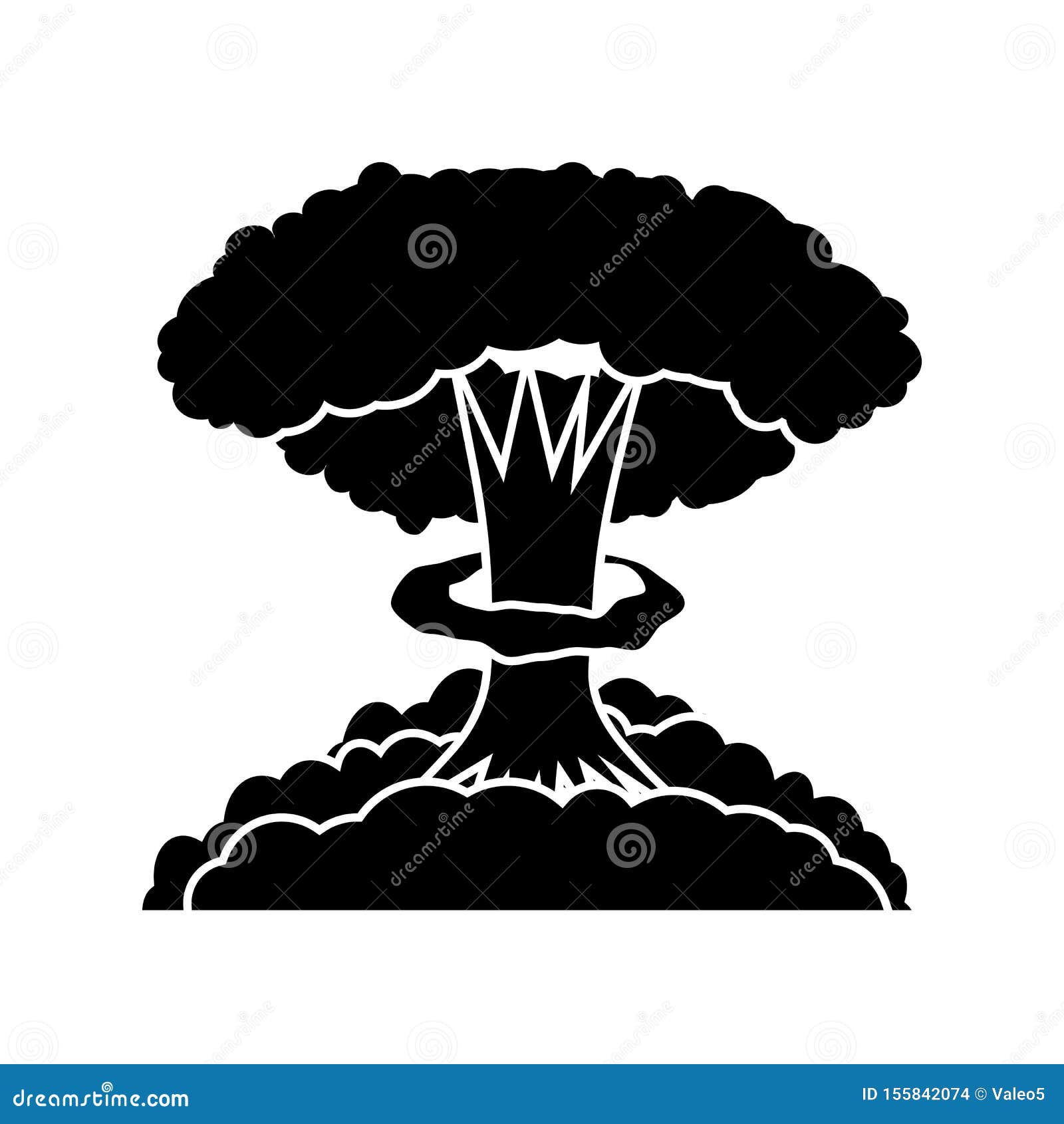 Nuclear Burst. Cartoon Bomb Explosion. Radioactive Atomic Power. Symbol of  War. Big Mushroom Cloud. Stock Illustration - Illustration of disaster,  fiery: 155842074