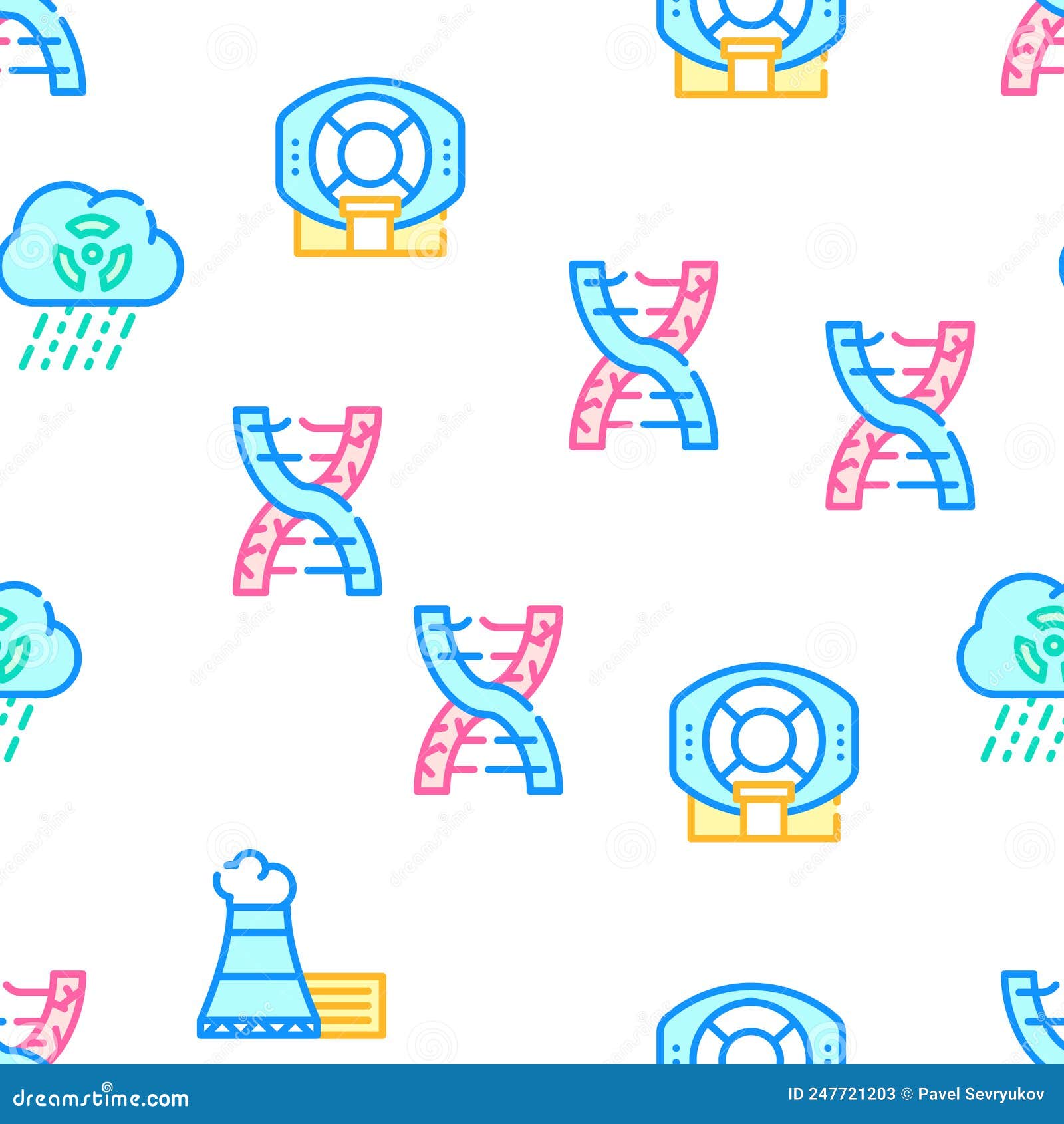 nuclear energy power collection icons set 