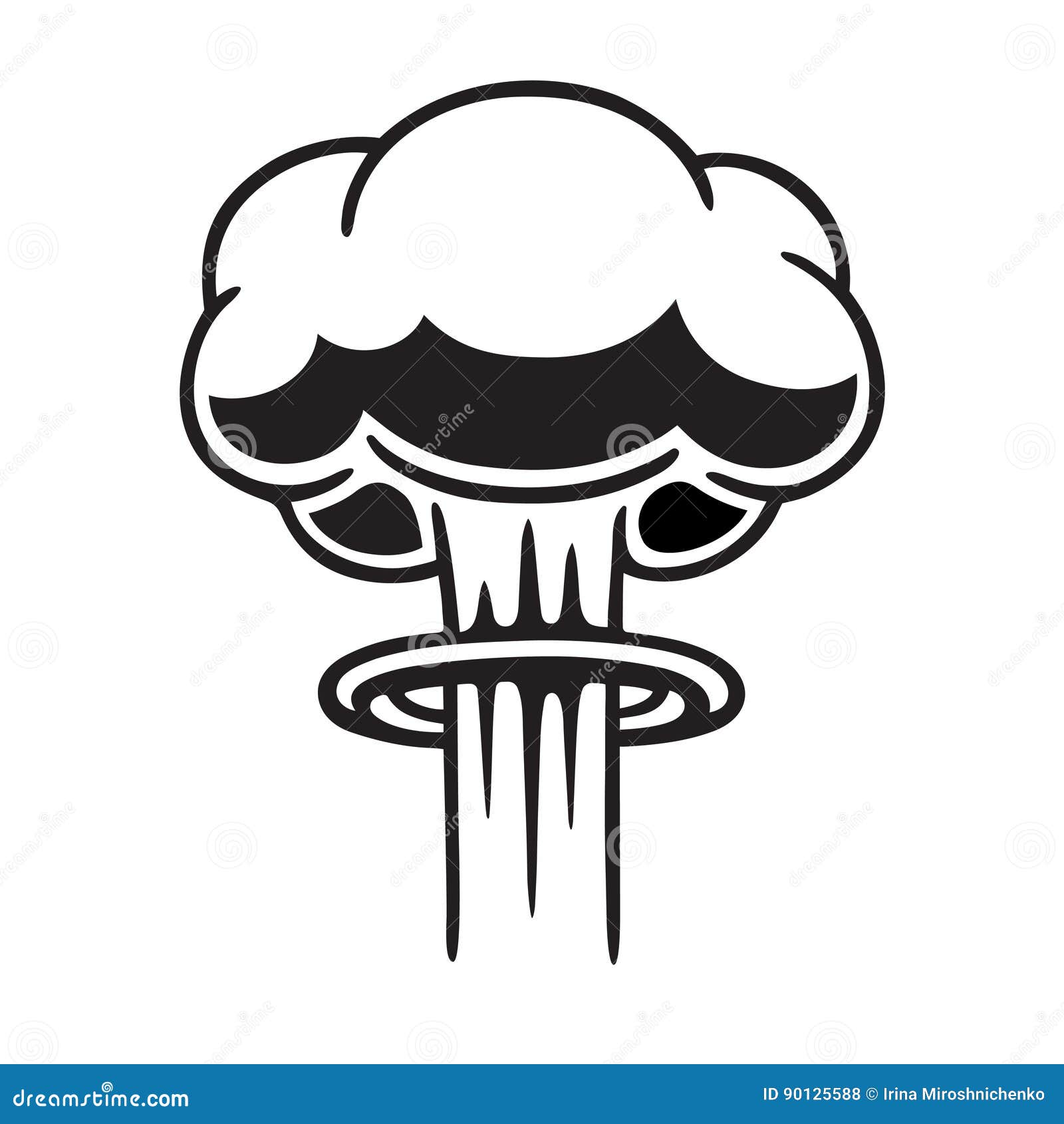 Nuclear mushroom cloud stock vector. Illustration of bomb - 90125588