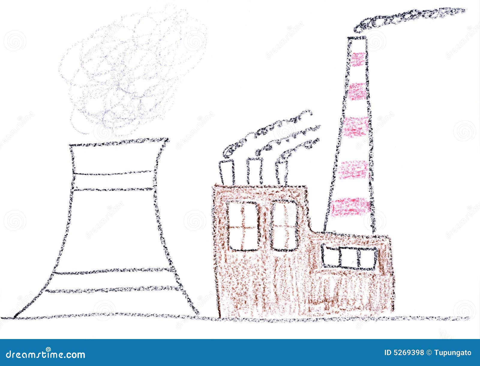 Nuclear Power Plant Cartoon Drawing