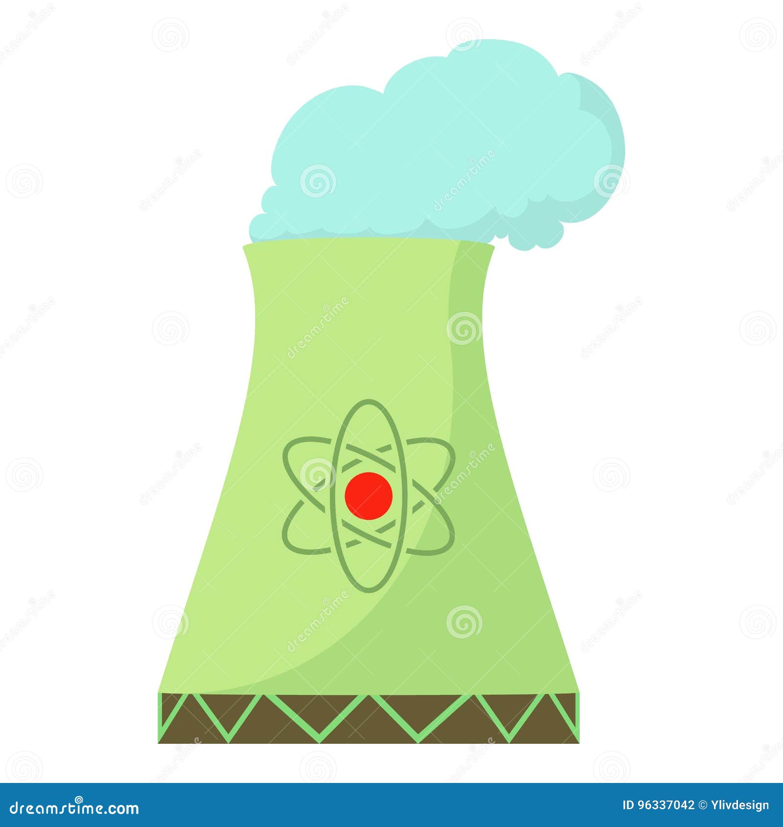 Nuclear Power Plant Icon, Cartoon Style Stock Vector - Illustration of  construction, green: 96337042