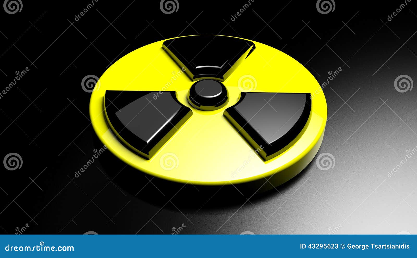 Nuclear warning sign stock illustration. Illustration of hazard 43295623
