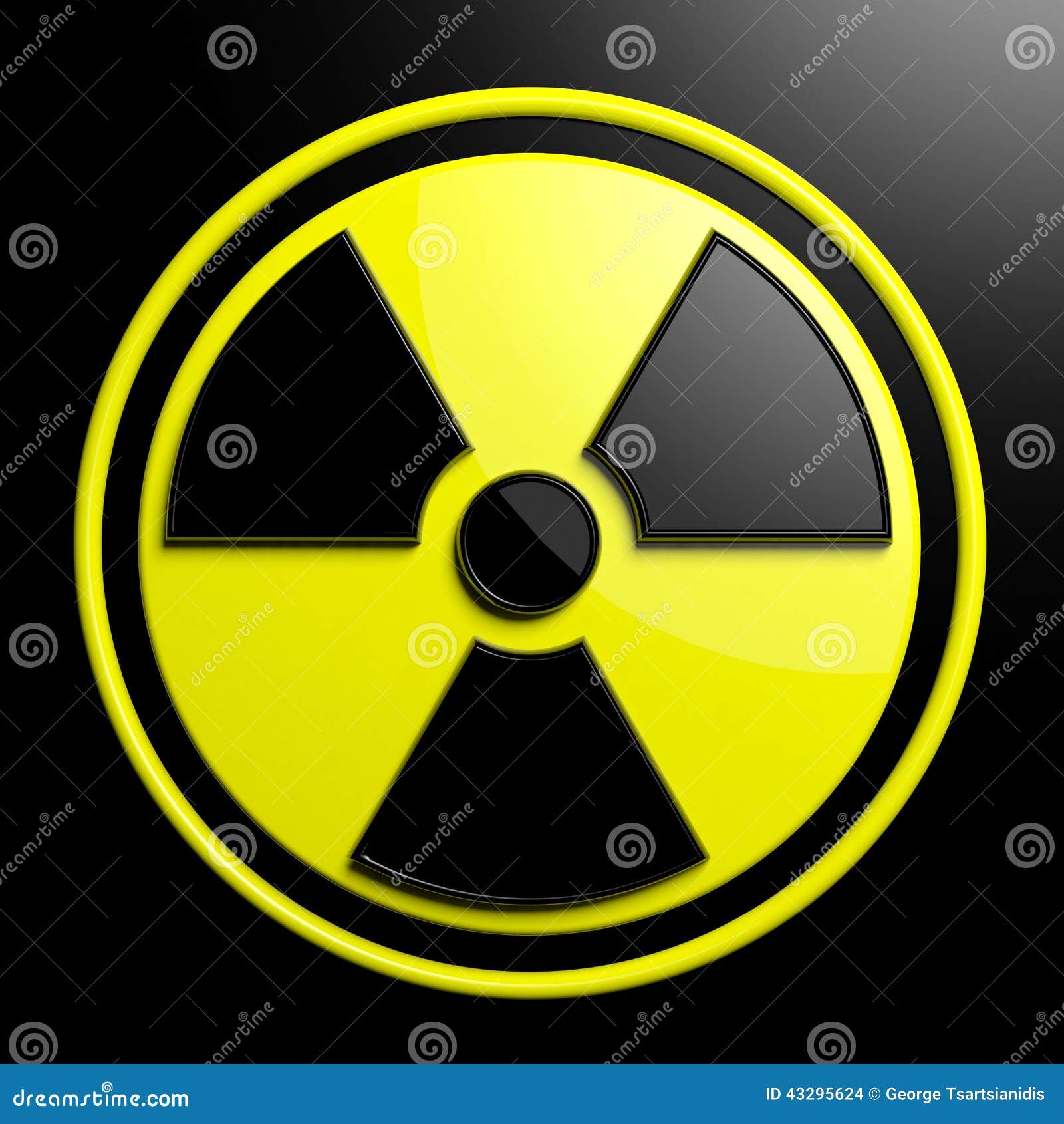 Nuclear warning sign stock illustration. Image of hazard 43295624