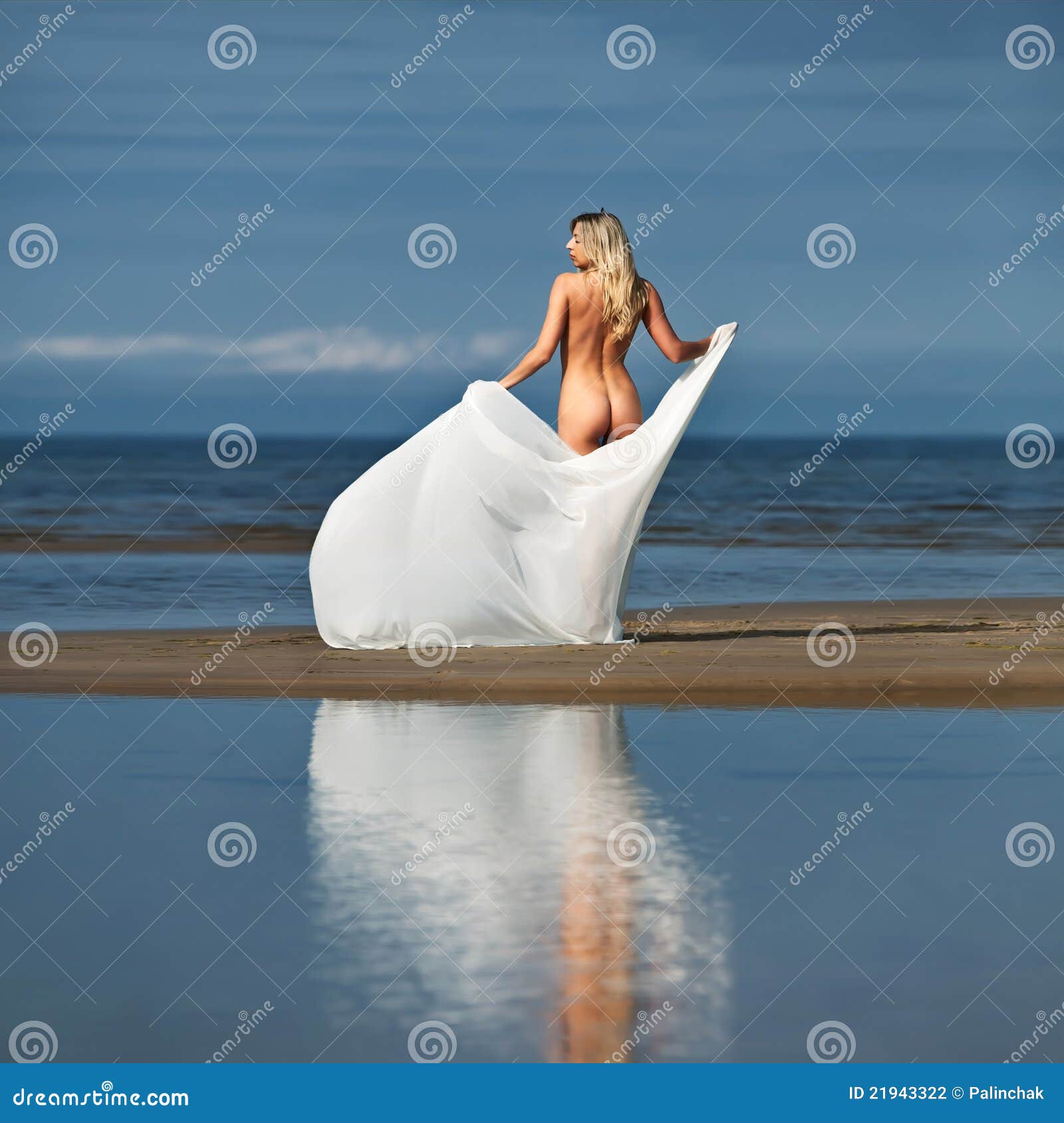 Nude en la playa foto de archivo. Imagen de elegancia - 21943322