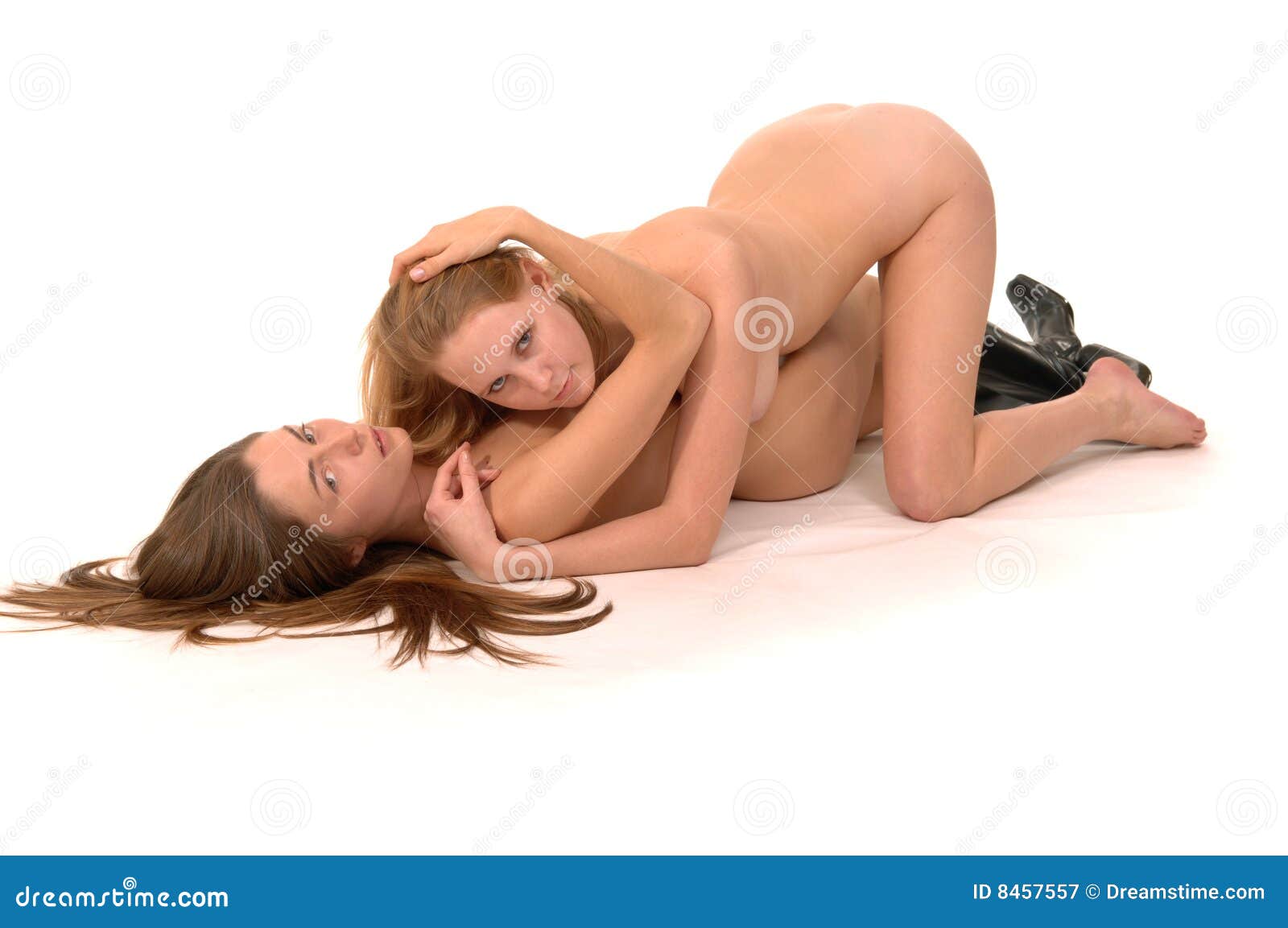 Nude lesbian couple