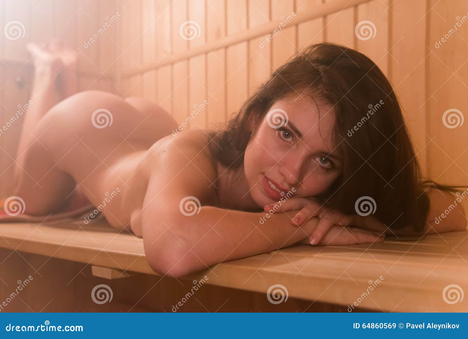 Nude women sauna
