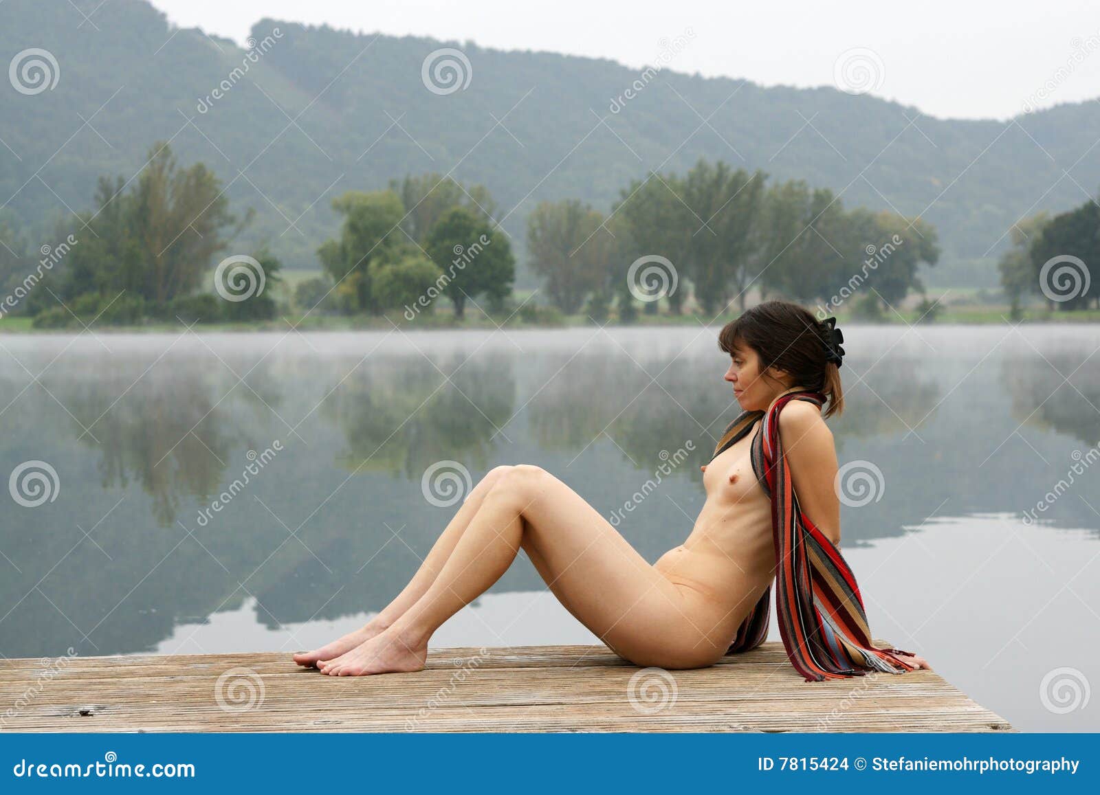 Nude in lake