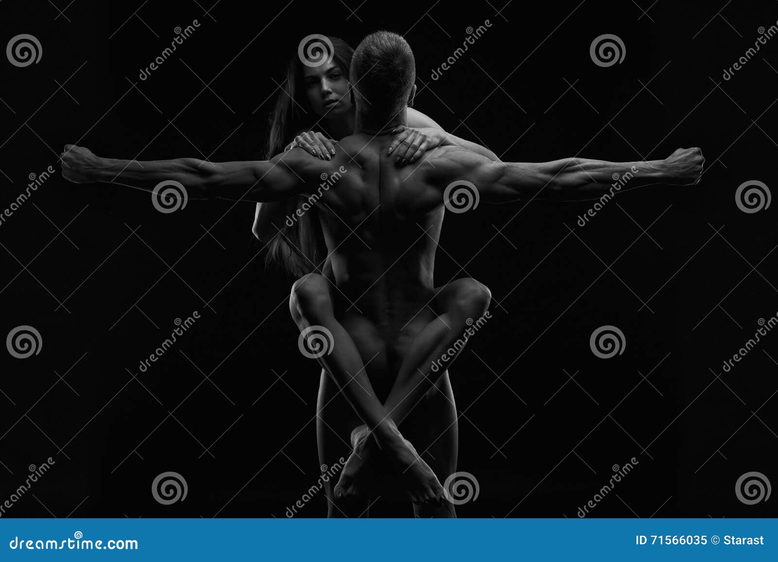 Black And White Nudes - Nude Couple. Art Photo of Young Adult Man and Woman. High Contrast Black  and White Muscular Naked Body Stock Image - Image of girl, heterosexual:  71566035