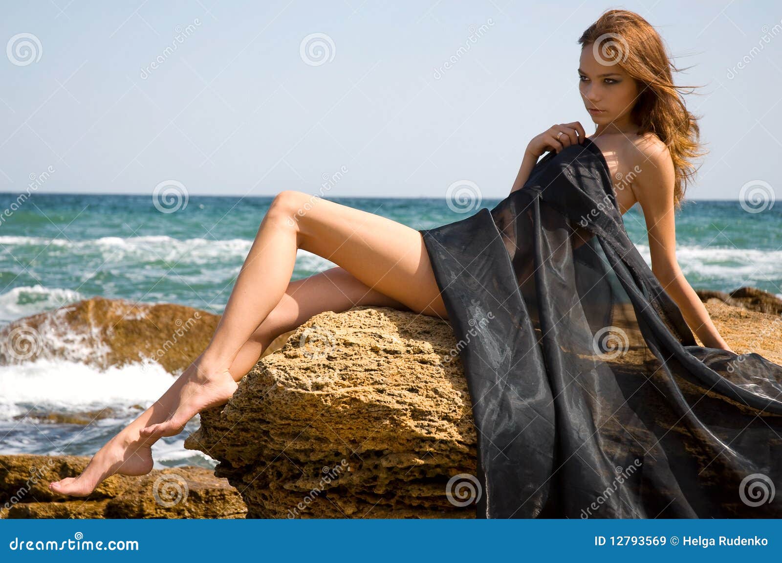 Long Beach Photo Gallery Naked - Nude Young Girl In The Beach Stock Image - Image of long ...