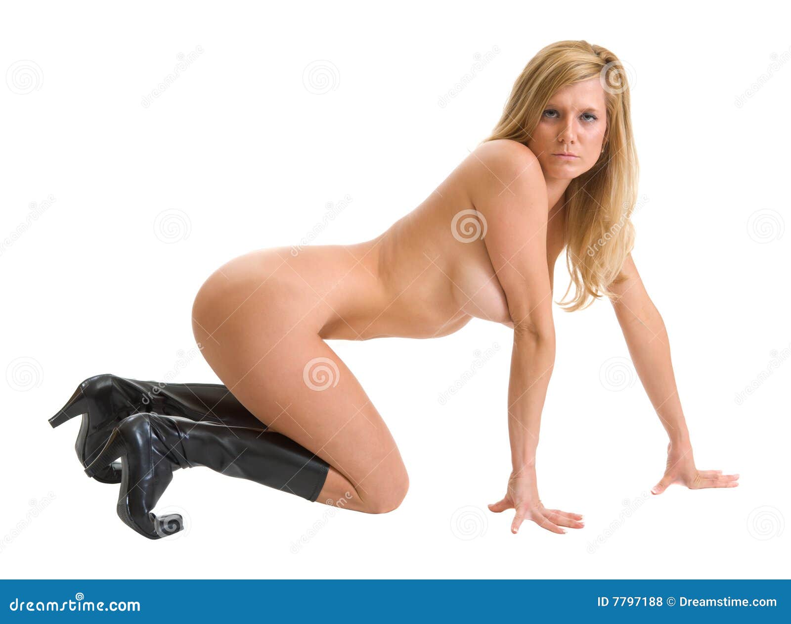 Nude Women Wearing Boots