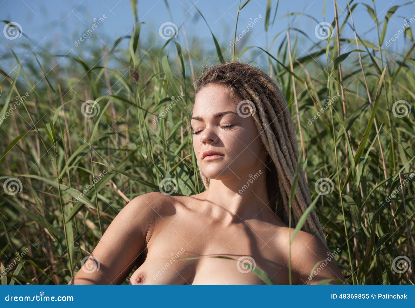 Nude Woman on Nature Background Stock Image - Image of sensuality,  naturist: 48369855