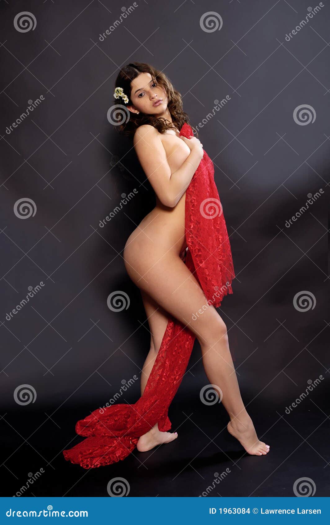 Red nude the woman in Video of